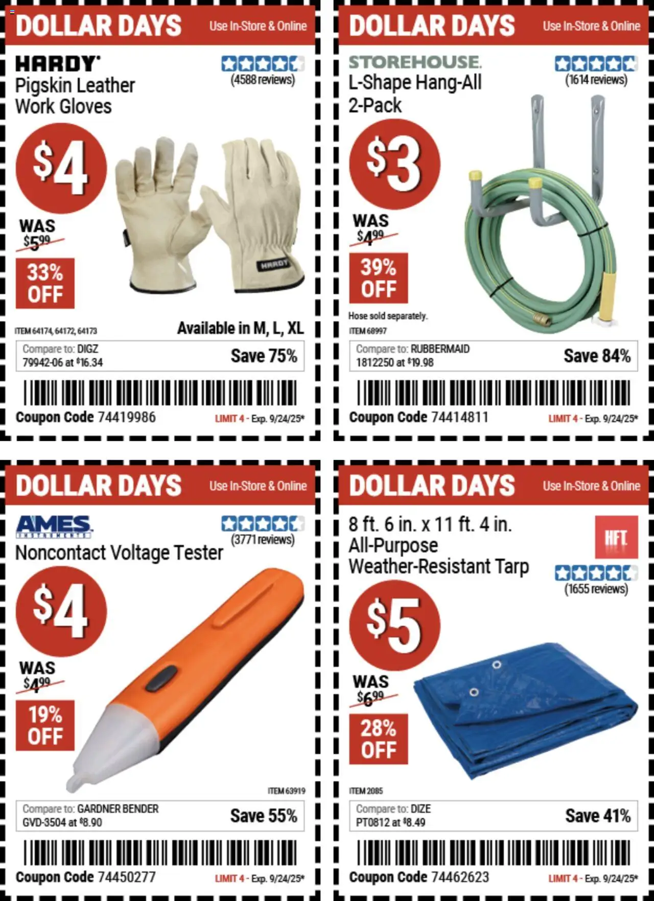 Harbor Freight Dollar Days - valid from 11.09.2025 | Page: 3 | Products: Gloves