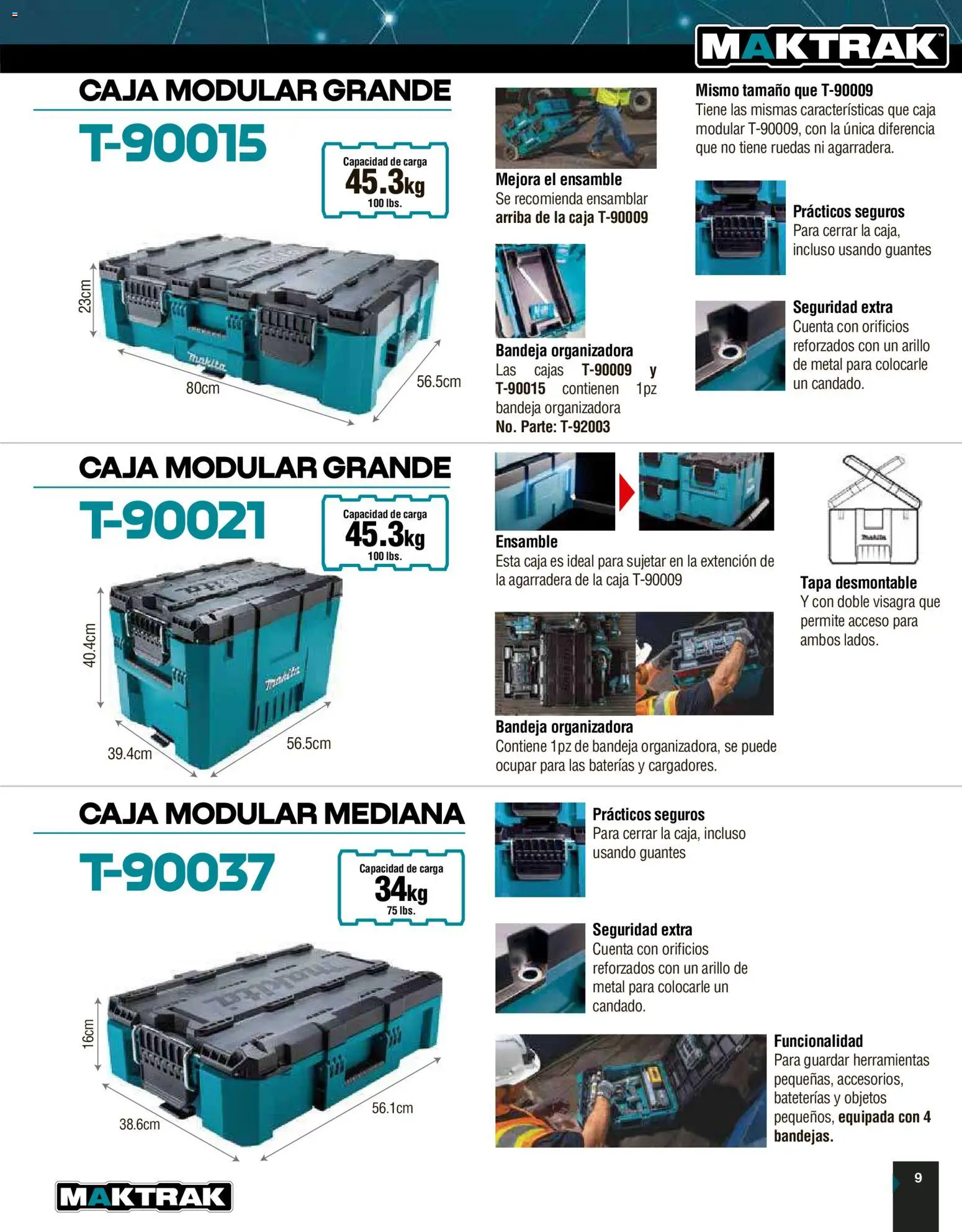 Nuevas ofertas de Makita válidas en toda la República Mexicana desde el 01.12.2025. ¡Encuentra las mejores ofertas en Makita catálogo Aspiradoras! | Página: 9 | Productos: Candado, Bandeja, Modular, Caja