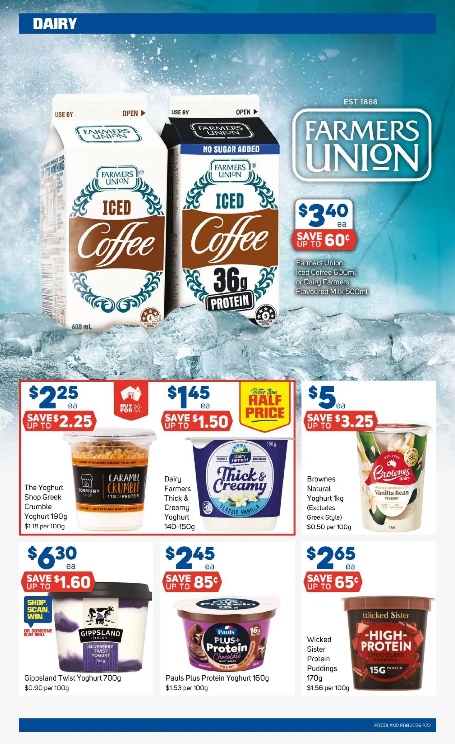 Foodland catalogue - valid from 25.02.2026 | Page: 22 | Products: Milk, Yoghurt, Pudding, Sugar