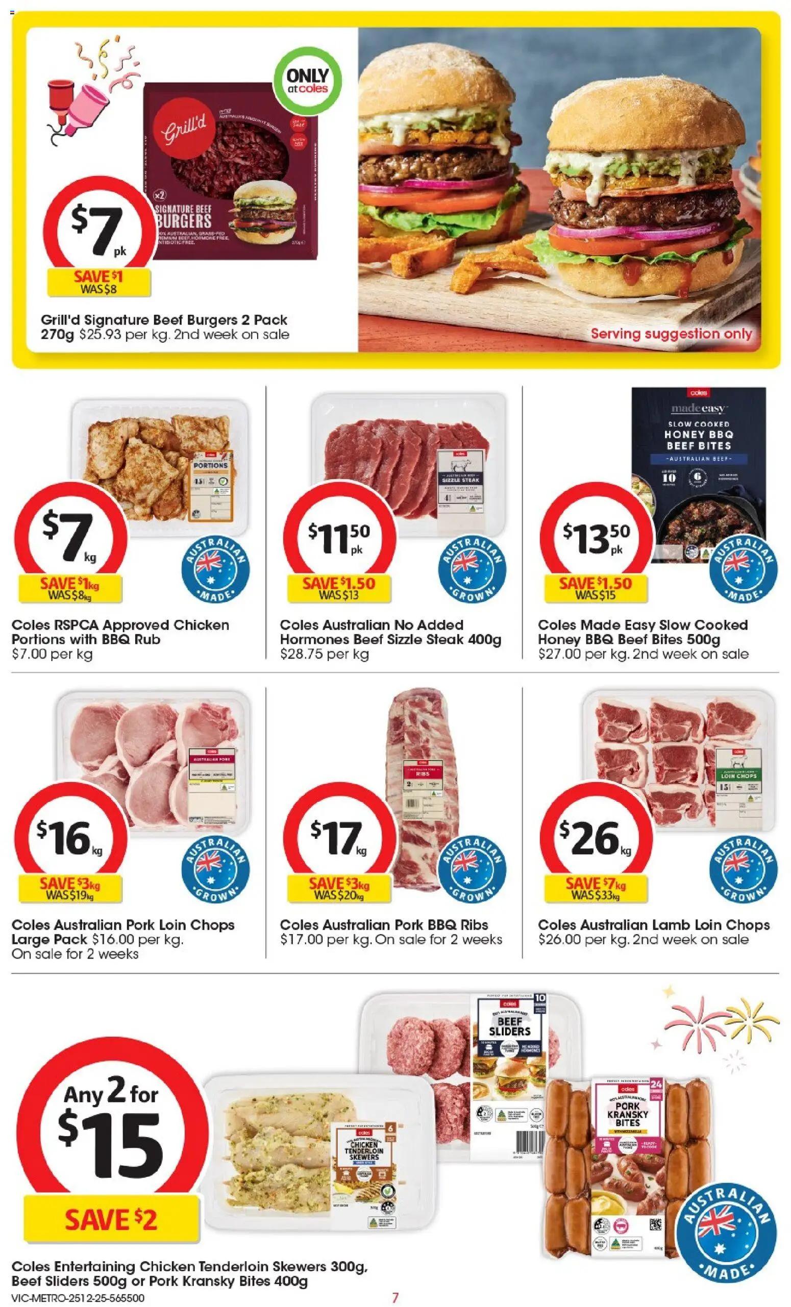 Coles catalogue - valid from 25.12.2025 | Page: 8 | Products: Honey, Chicken, Lamb, Beef