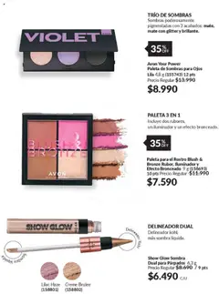 Catálogo Avon Campaña 12 válido desde el 08.07.2025 | Página: 25 | Productos: Glitter, Mate, Sombra, Delineador