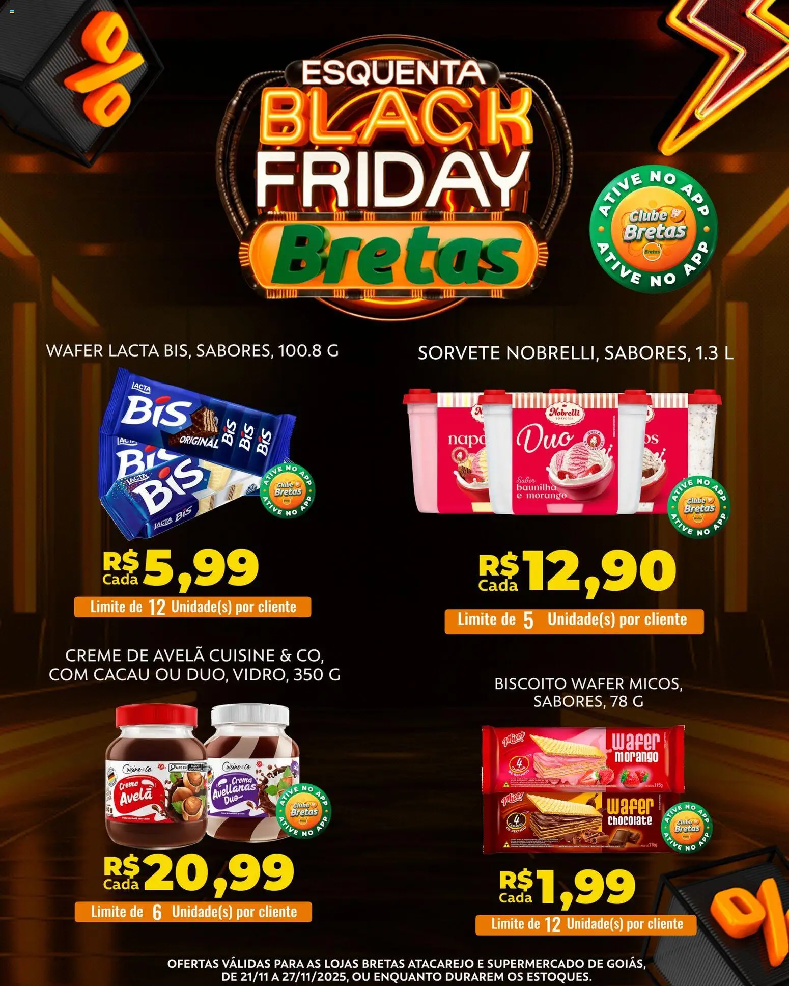 Bretas Folheto - válido de 21.11.2025 | Página: 4 | Produtos: Biscoito, Chocolate, Creme de avelã, Avelã