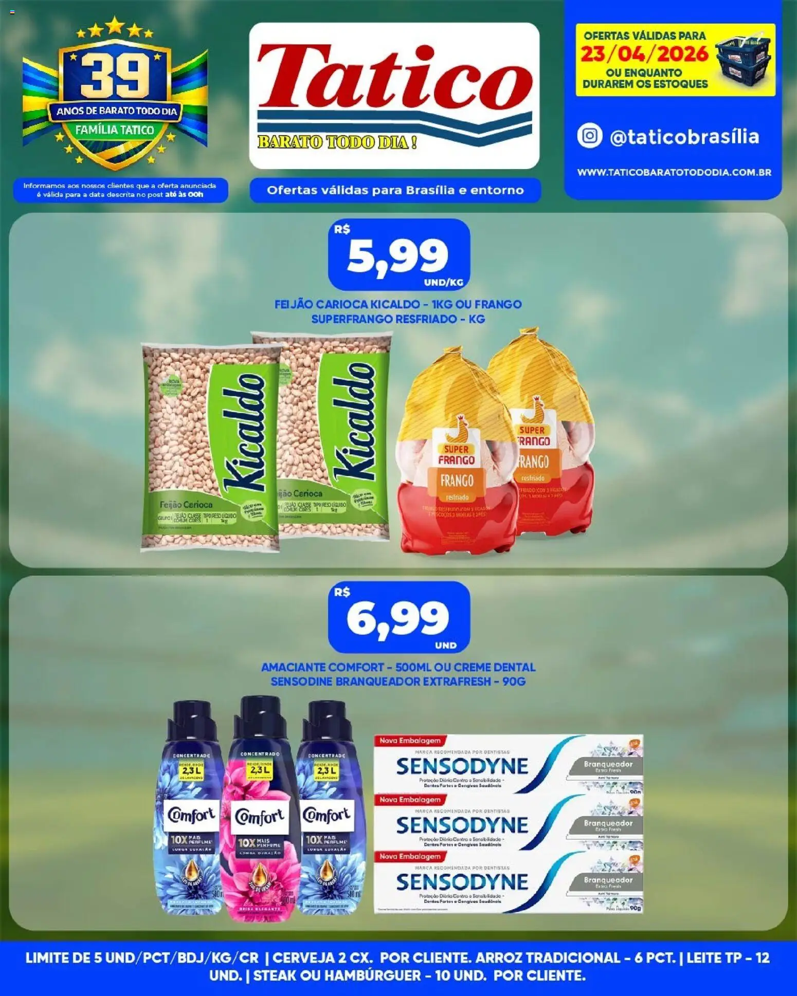 Tatico Folheto - válido de 24.04.2026 | Página: 33 | Produtos: Feijão, Perfume, Arroz, Amaciante