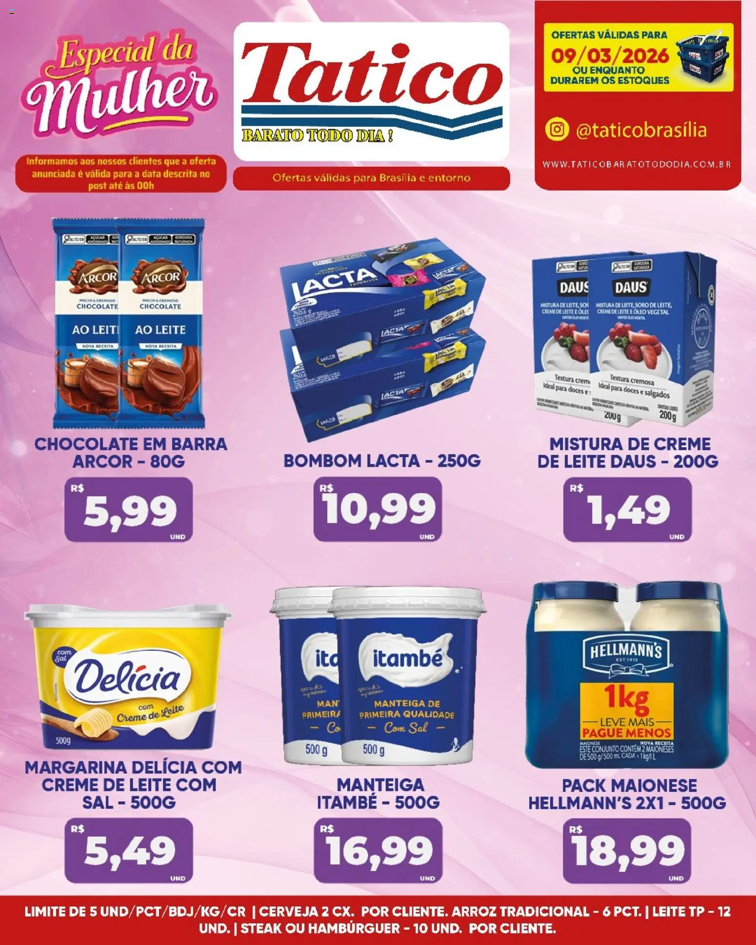 Tatico Folheto - válido de 10.03.2026 | Página: 20 | Produtos: Chocolate, Arroz, Sal, Bombom