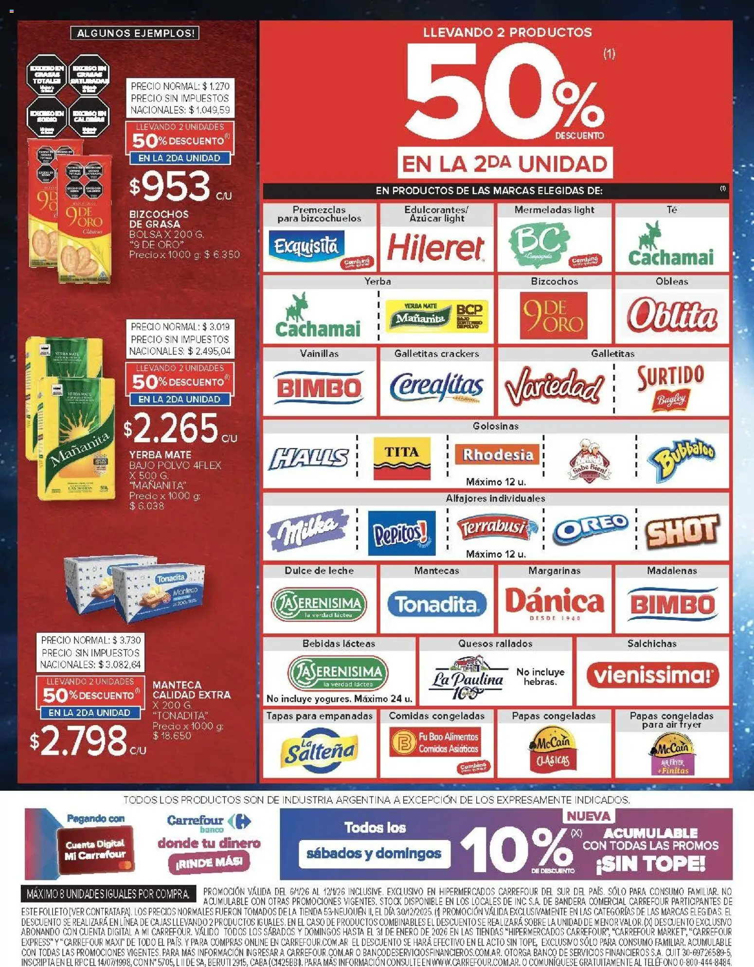 Carrefour ofertas │ válido desde el 06.01.2026 | Página: 8 | Productos: Teléfono, Bolsa, Golosinas, Bizcochos