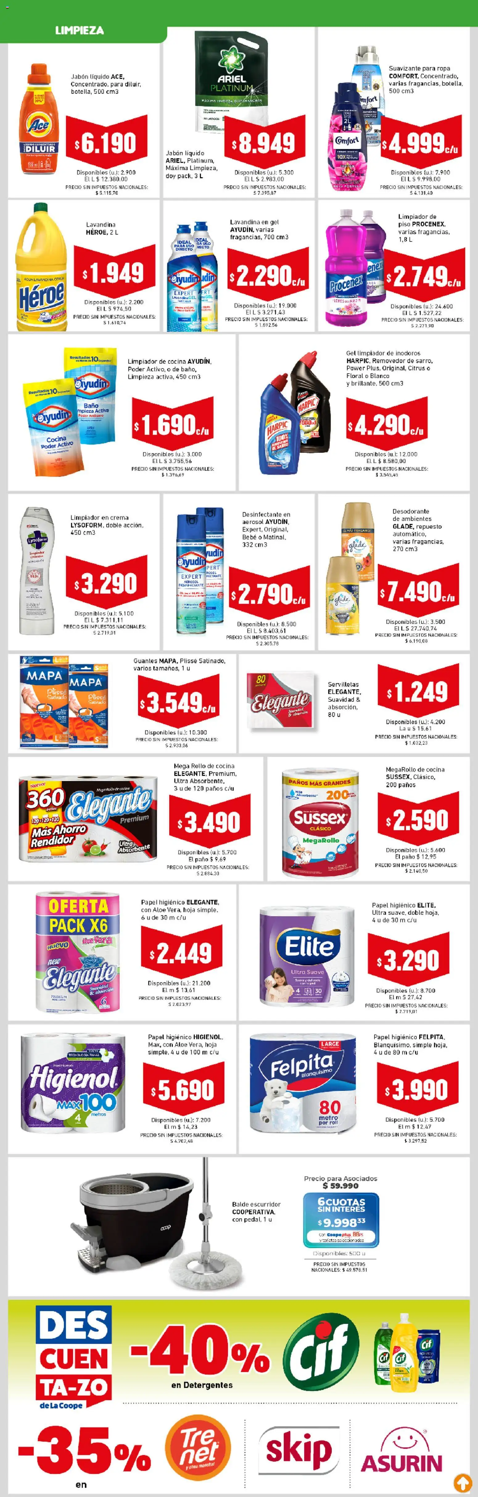 Cooperativa Obrera - Ahorrón │ válido desde el 06.04.2026 | Página: 7 | Productos: Lavandina, Cocina, Baño, Jabón líquido