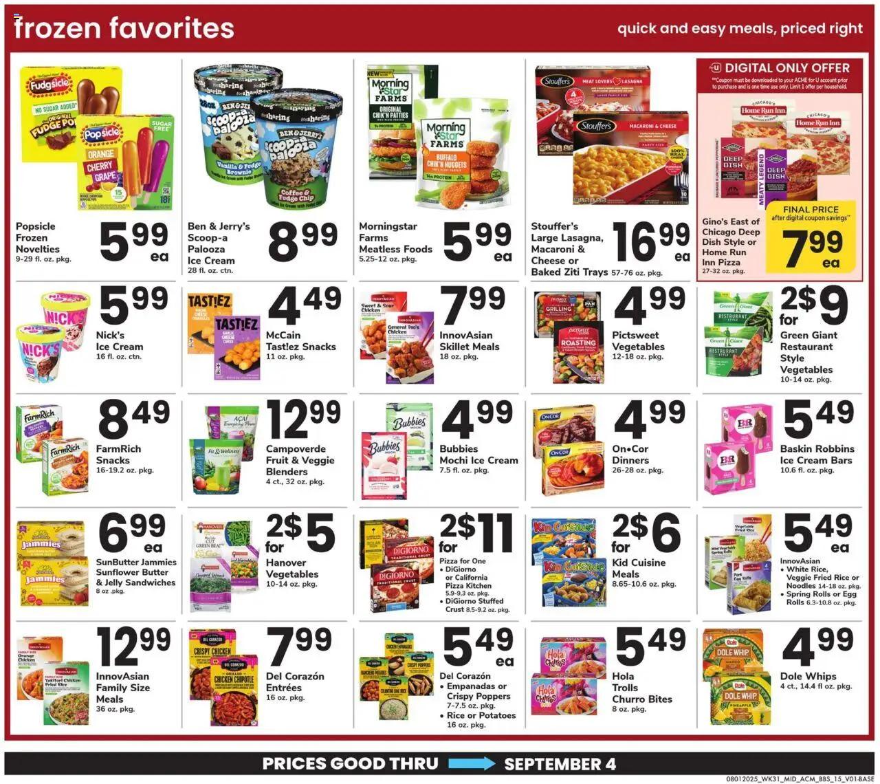 Acme Big Book of Savings - valid from 01.08.2025 | Page: 15 | Products: Cheese, Cream, Ice cream, Sugar