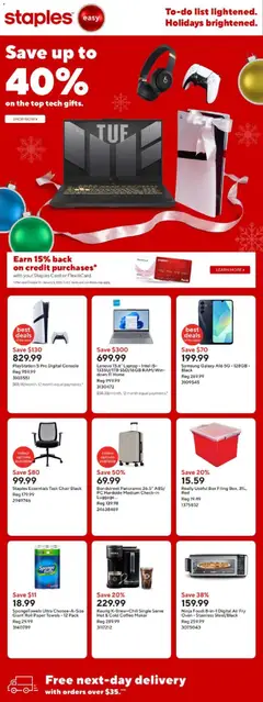 Preview of Staples weekly flyer / circulaire from shop Staples valid from 05.12.2025