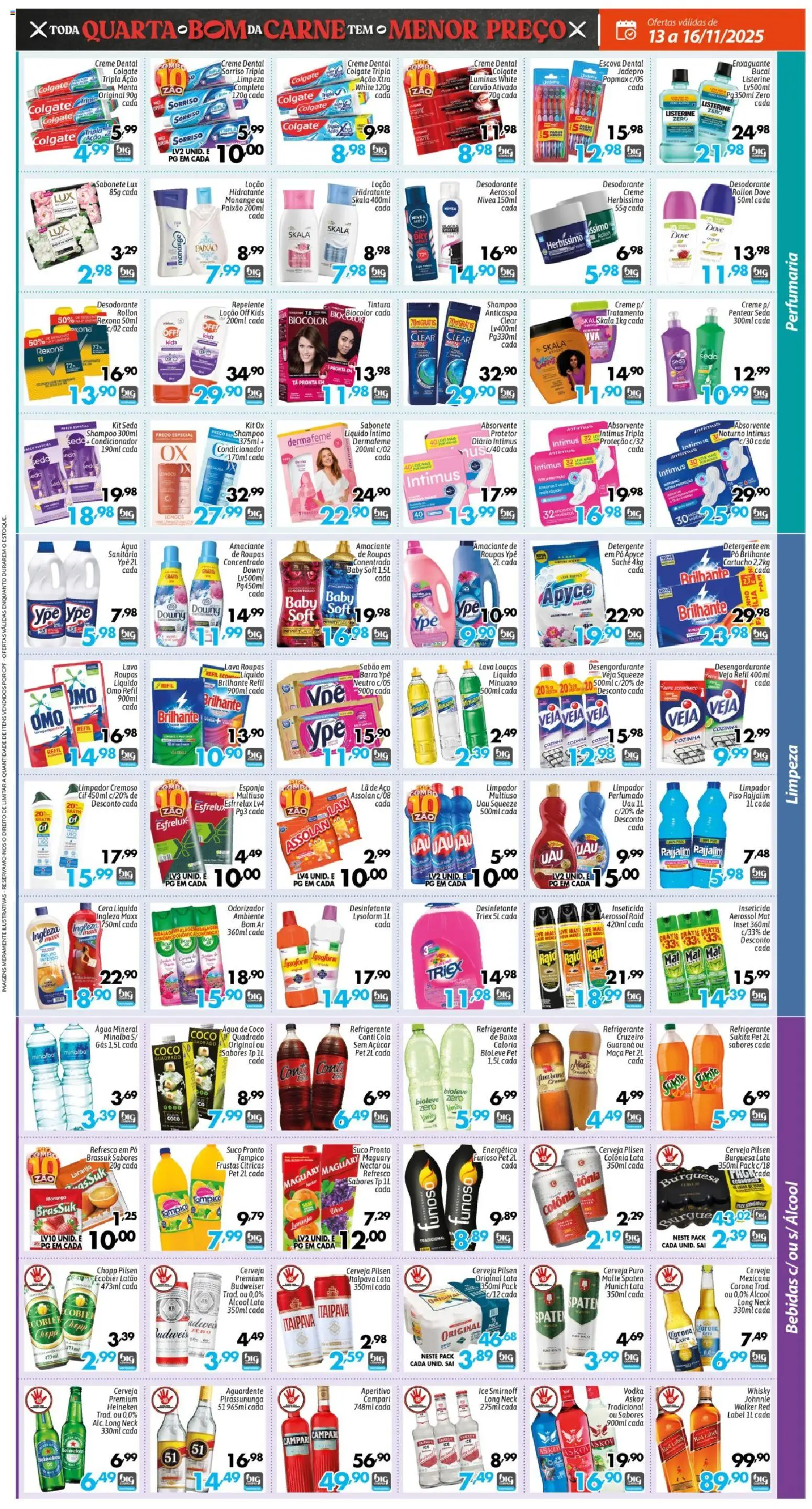 Big Compra Folheto - válido de 13.11.2025 | Página: 3 | Produtos: Água de coco, Minalba, Cerveja, Campari