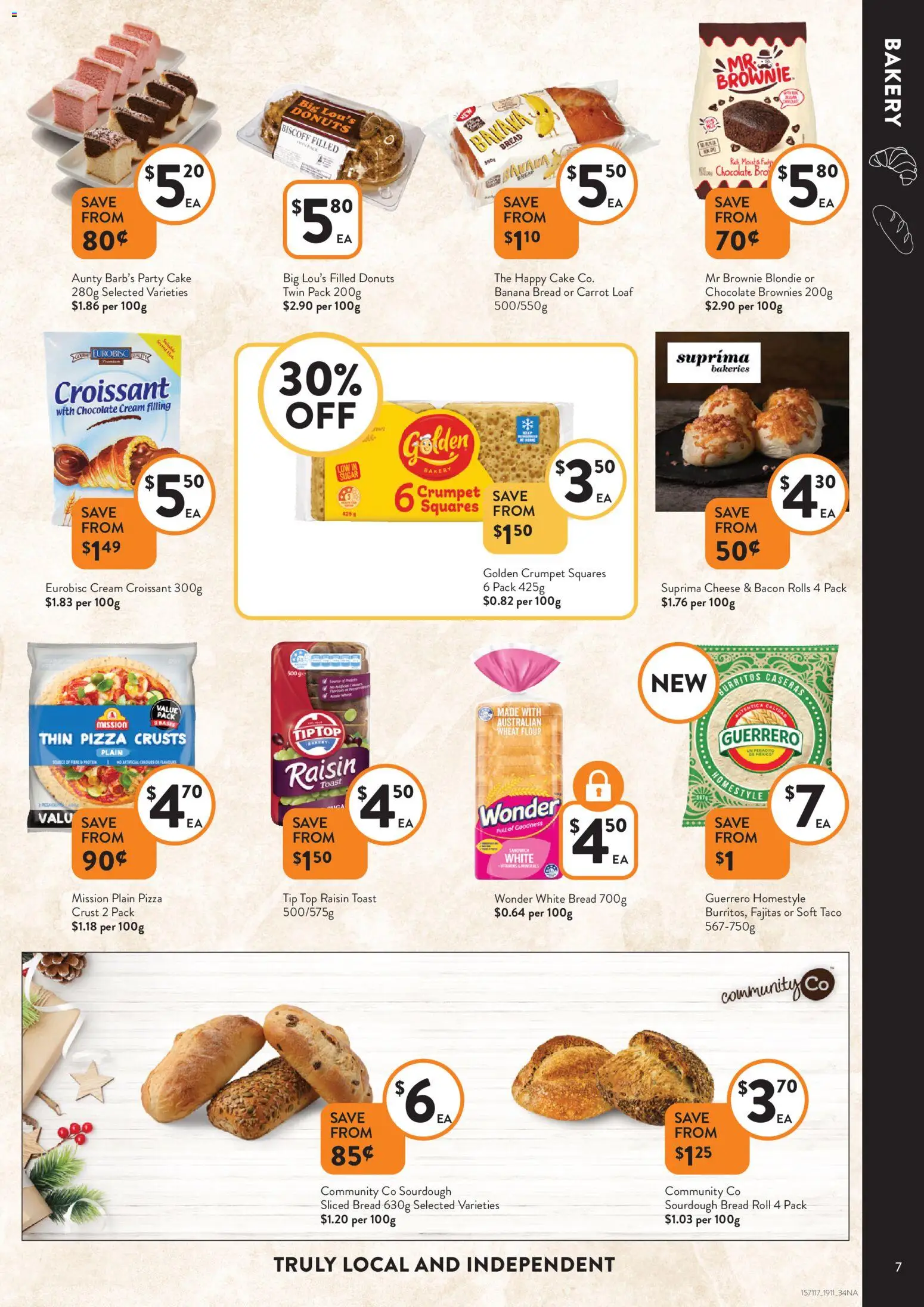 Foodworks catalogue - valid from 19.11.2025 | Page: 7 | Products: Bacon, Donuts, Bread, Wheat