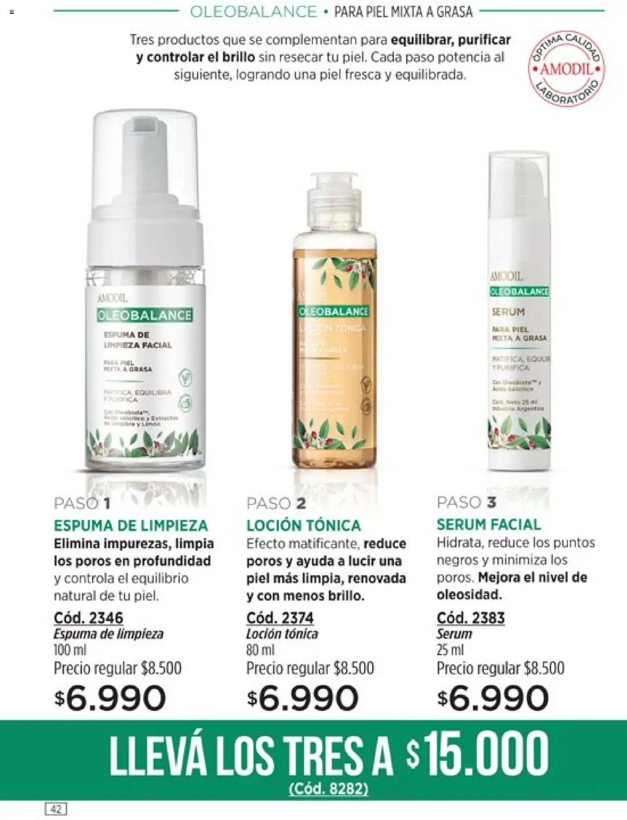Catálogo Amodil Campaña 12 │ válido desde el 26.06.2025 | Página: 42 | Productos: Serum, Brillo, Loción, Espuma