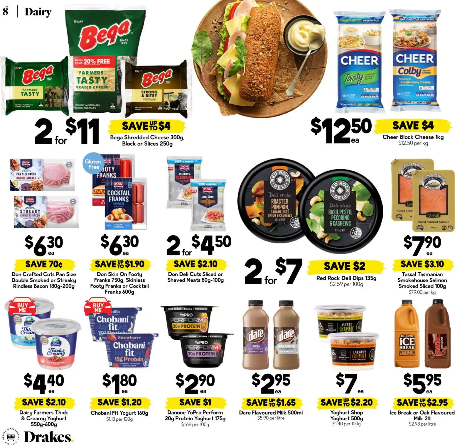 Drakes catalogue - valid from 29.04.2026 | Page: 8 | Products: Milk, Cheese, Yoghurt, Chocolate