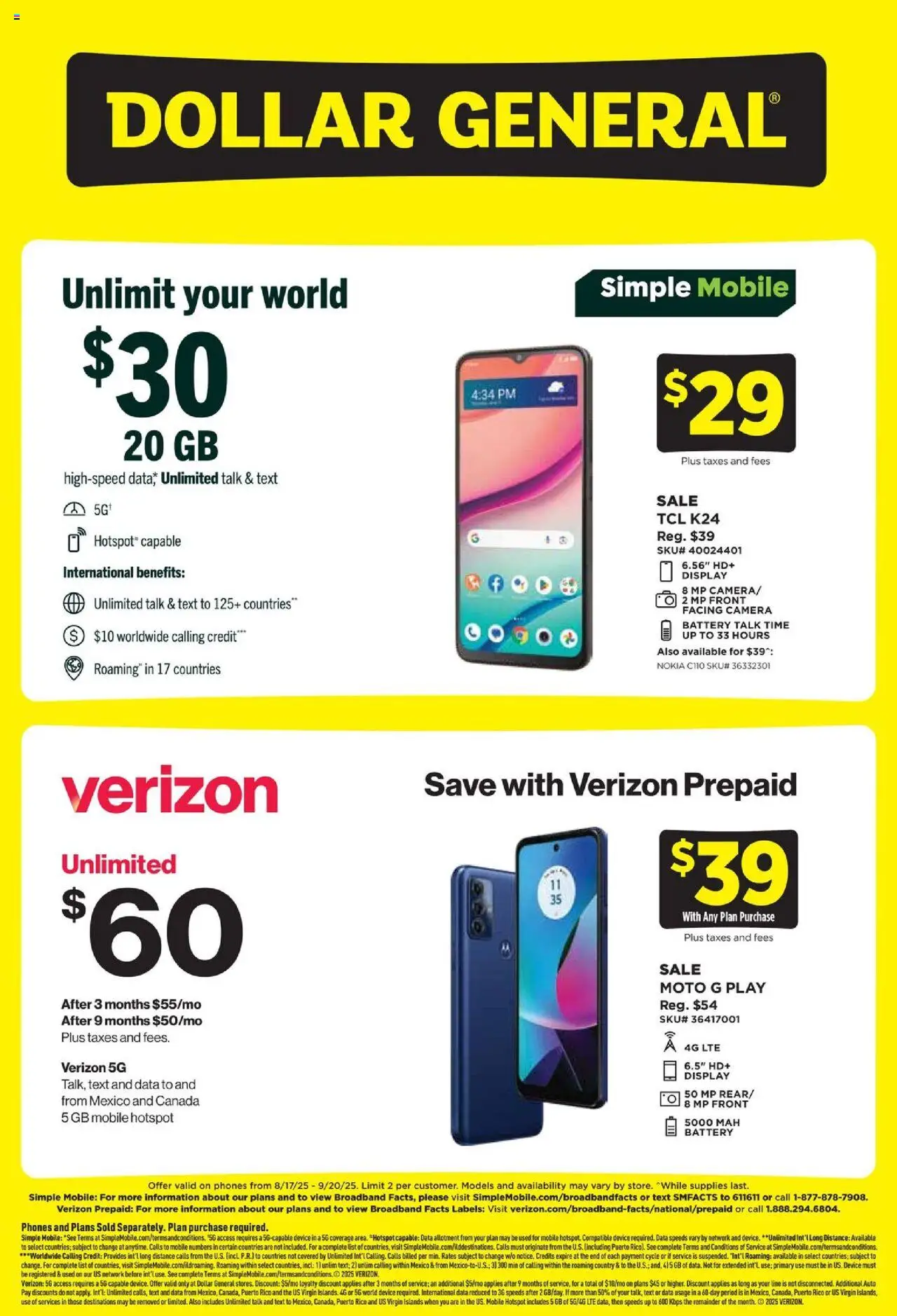 Dollar General Bundle & Save - valid from 17.08.2025 | Page: 2 | Products: Battery, Camera