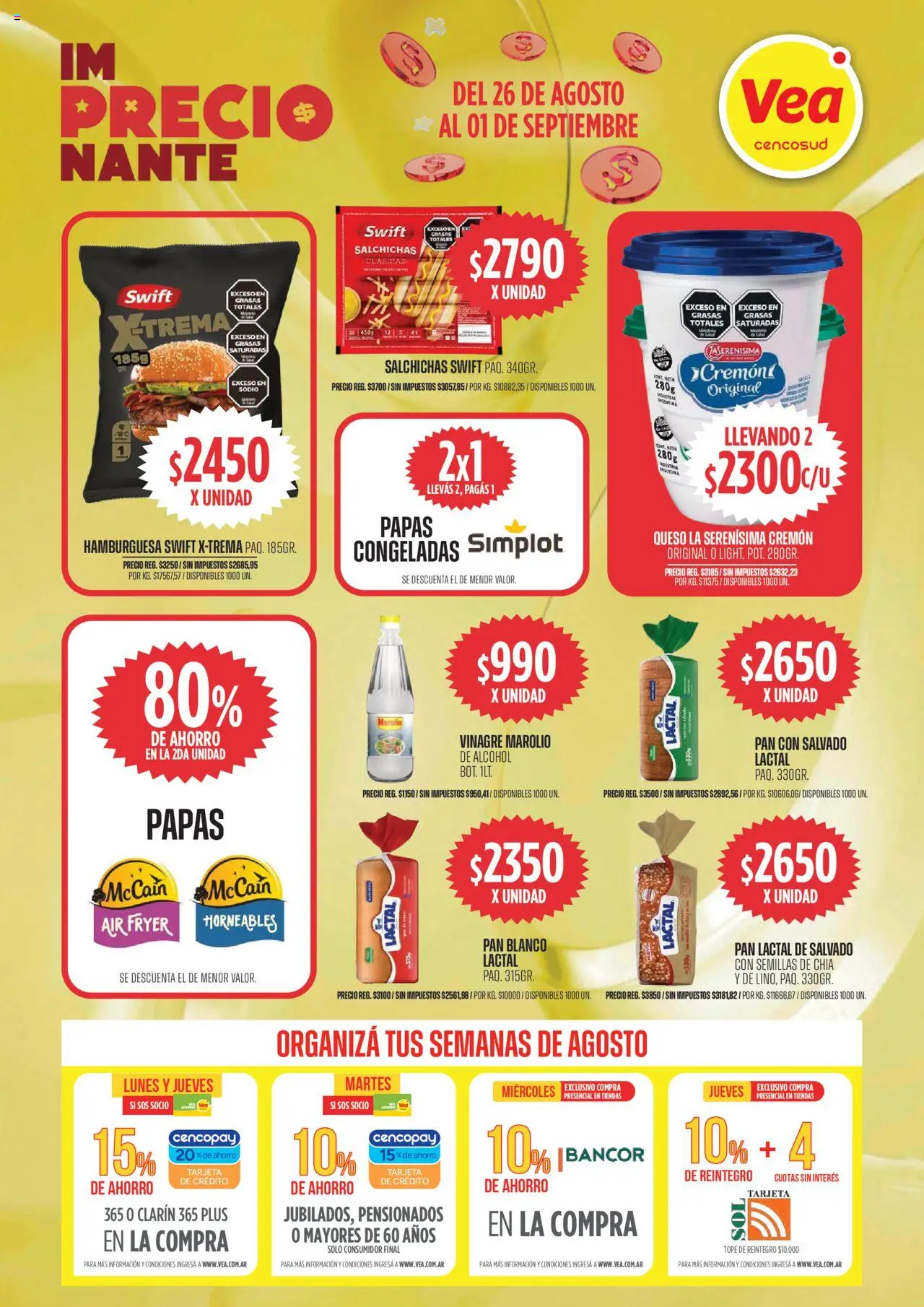 Vea - Oferta imPRECIOnante | Córdoba │ válido desde el 26.08.2025 | Página: 5 | Productos: Vinagre, Semillas, Queso, Pan