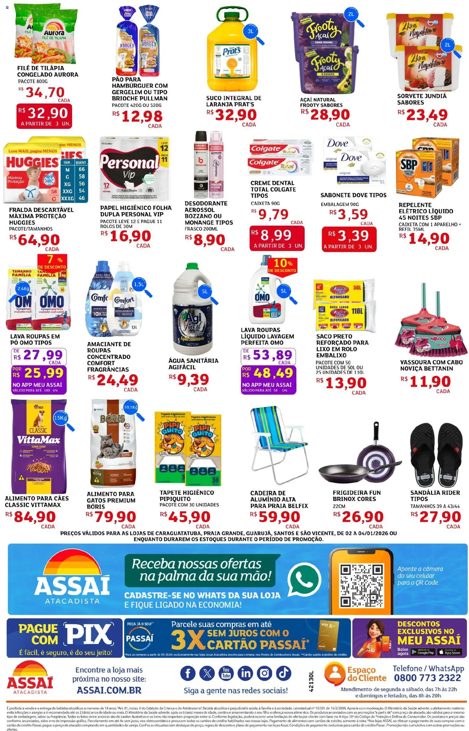 Assaí Atacadista Folheto - válido de 02.01.2026 | Página: 2 | Produtos: Frigideira, Cadeira, Bebida, Amaciante
