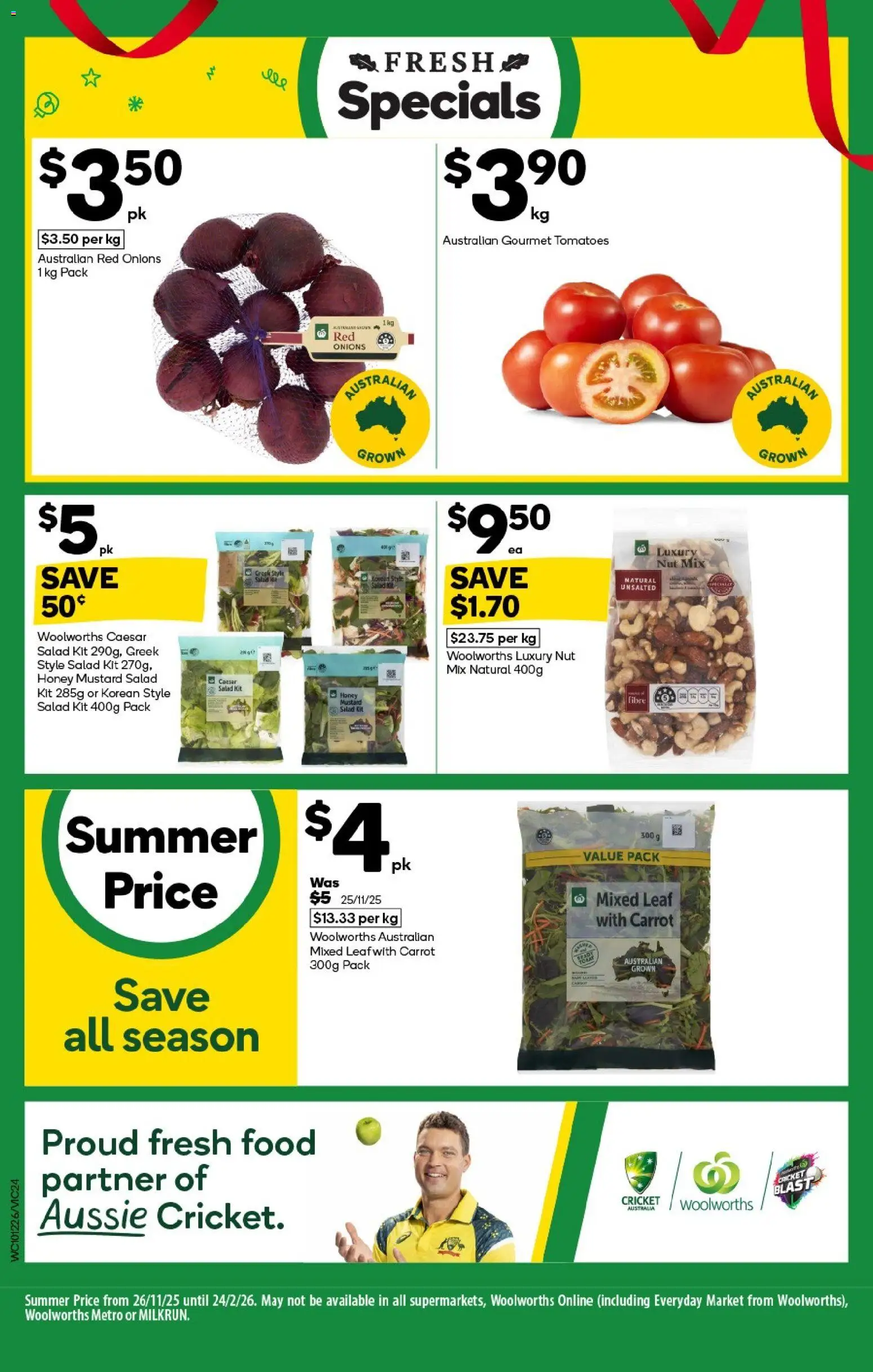 Woolworths catalogue - valid from 10.12.2025 | Page: 24 | Products: Honey, Tomatoes, Salad, Onions
