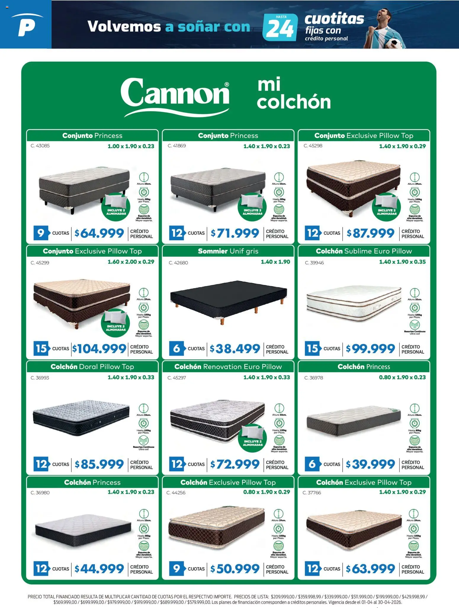 Pardo catálogo │ válido desde el 08.04.2026 | Página: 12 | Productos: Conjunto, Top, Almohada, Espuma