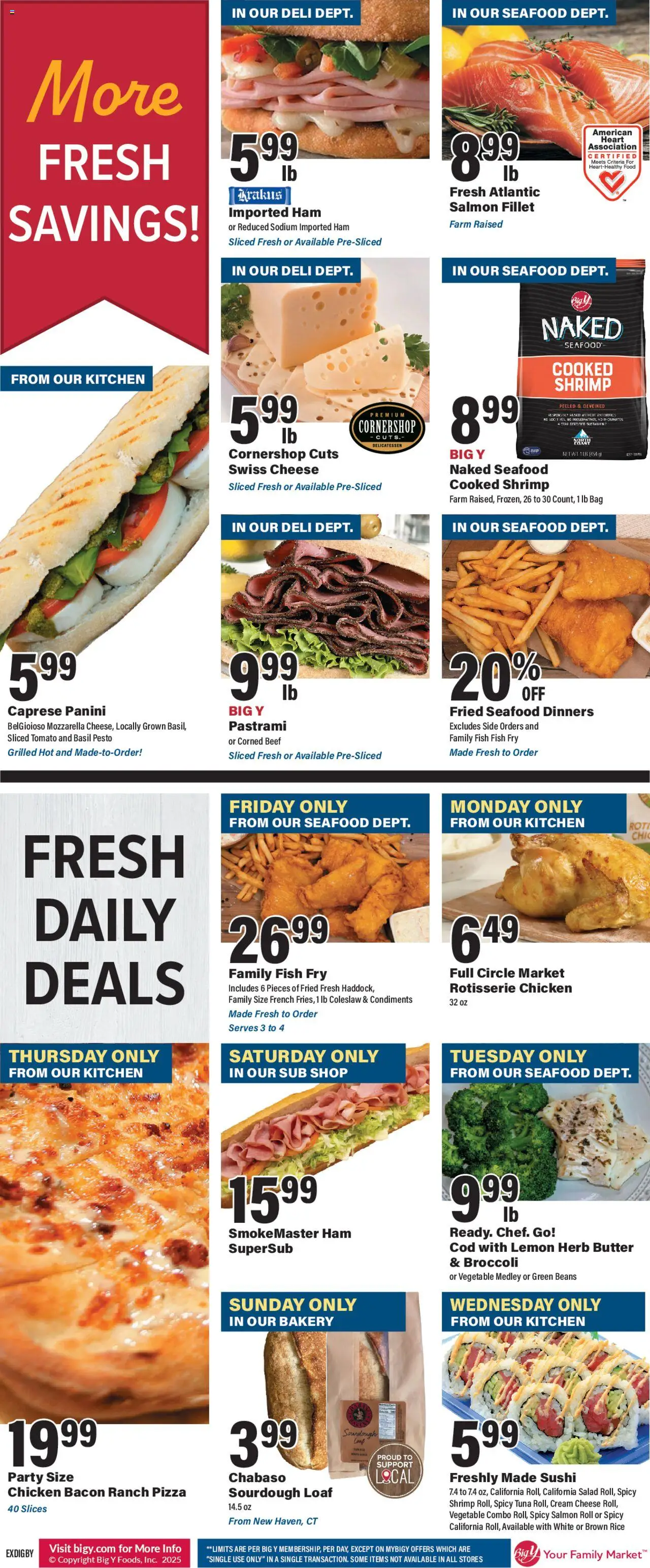 Big Y Weekly Ad - valid from 02.10.2025 | Page: 3 | Products: Butter, Cheese, Ham, Beef