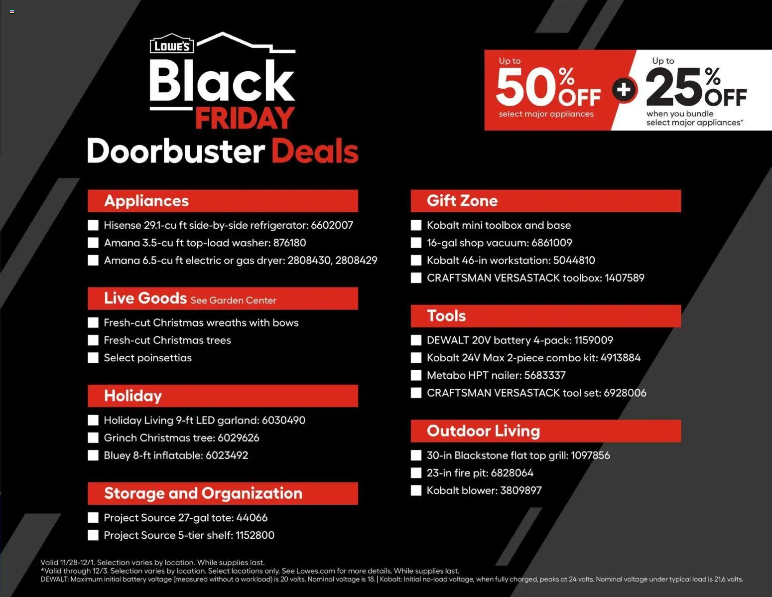 Lowe's Black Friday - valid from 28.11.2025 | Page: 2 | Products: Shelf, Vacuum, Refrigerator, Dryer