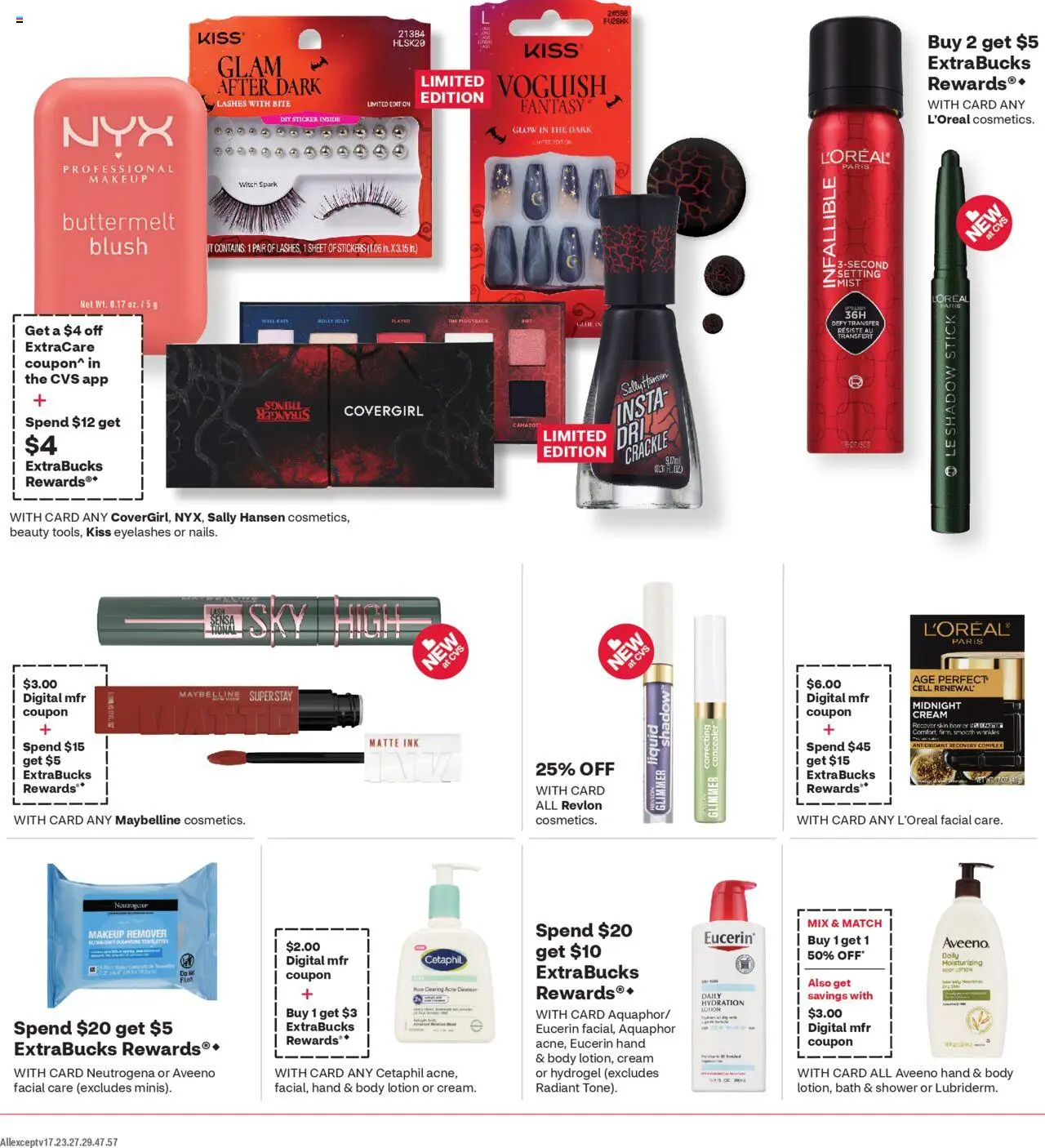CVS Pharmacy Weekly Ad - TX - valid from 14.09.2025 | Page: 10 | Products: Stickers, Bath, Makeup Remover, Eyelashes