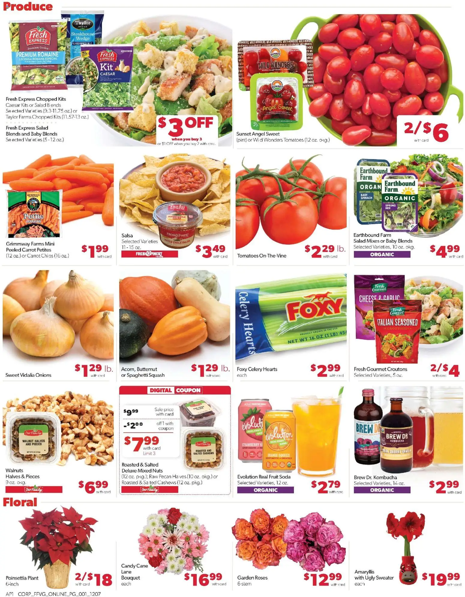 Family Fare Weekly Ad - valid from 07.12.2025 | Page: 10 | Products: Romaine, Microwave, Tomatoes, Nuts