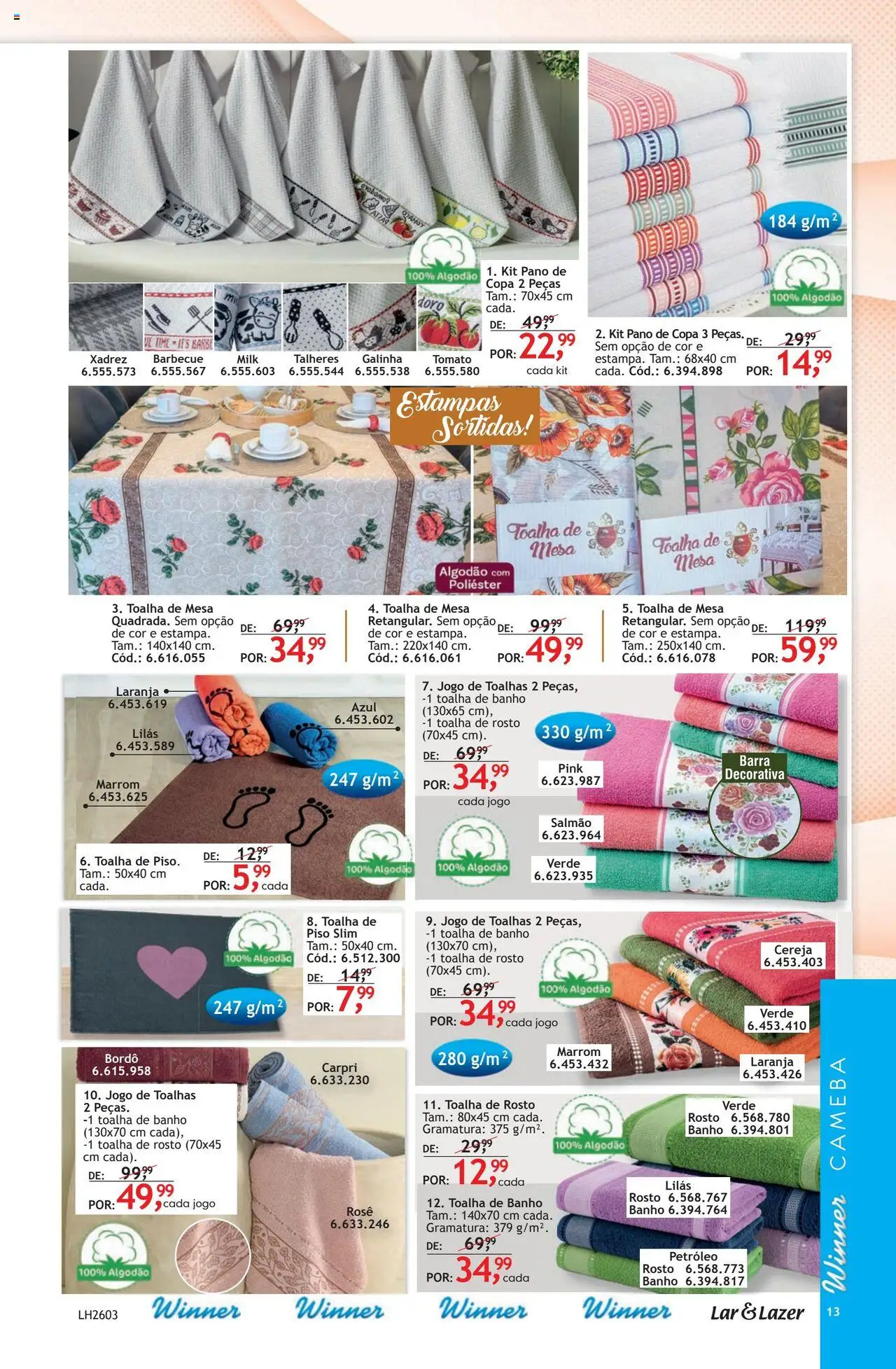 Quatro Estações Folheto - válido de 01.07.2025 | Página: 13 | Produtos: Salmão, Copa, Toalha de banho, Algodão