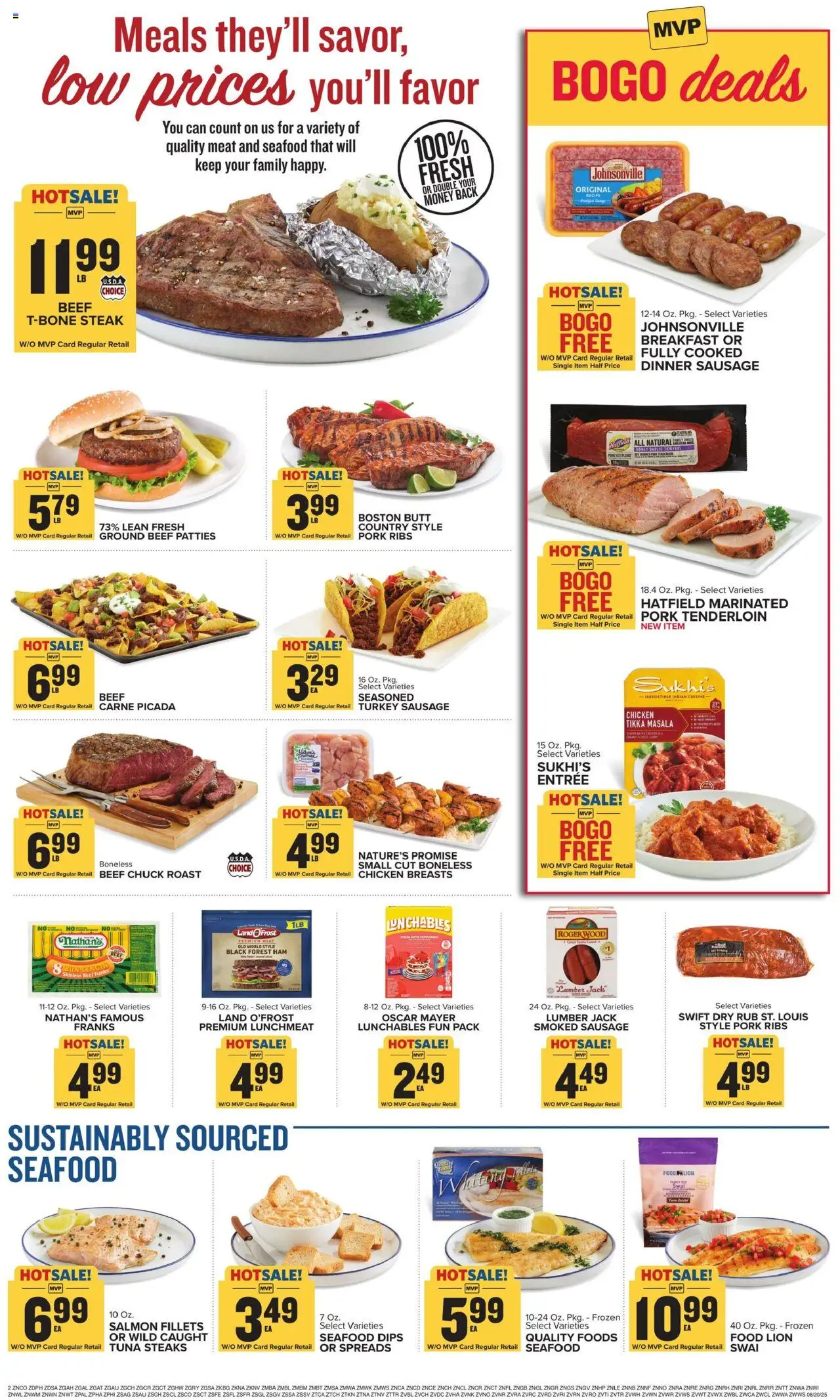 Food Lion Weekly Ad - valid from 20.08.2025 | Page: 3 | Products: Ham, Pork, Beef, Garlic