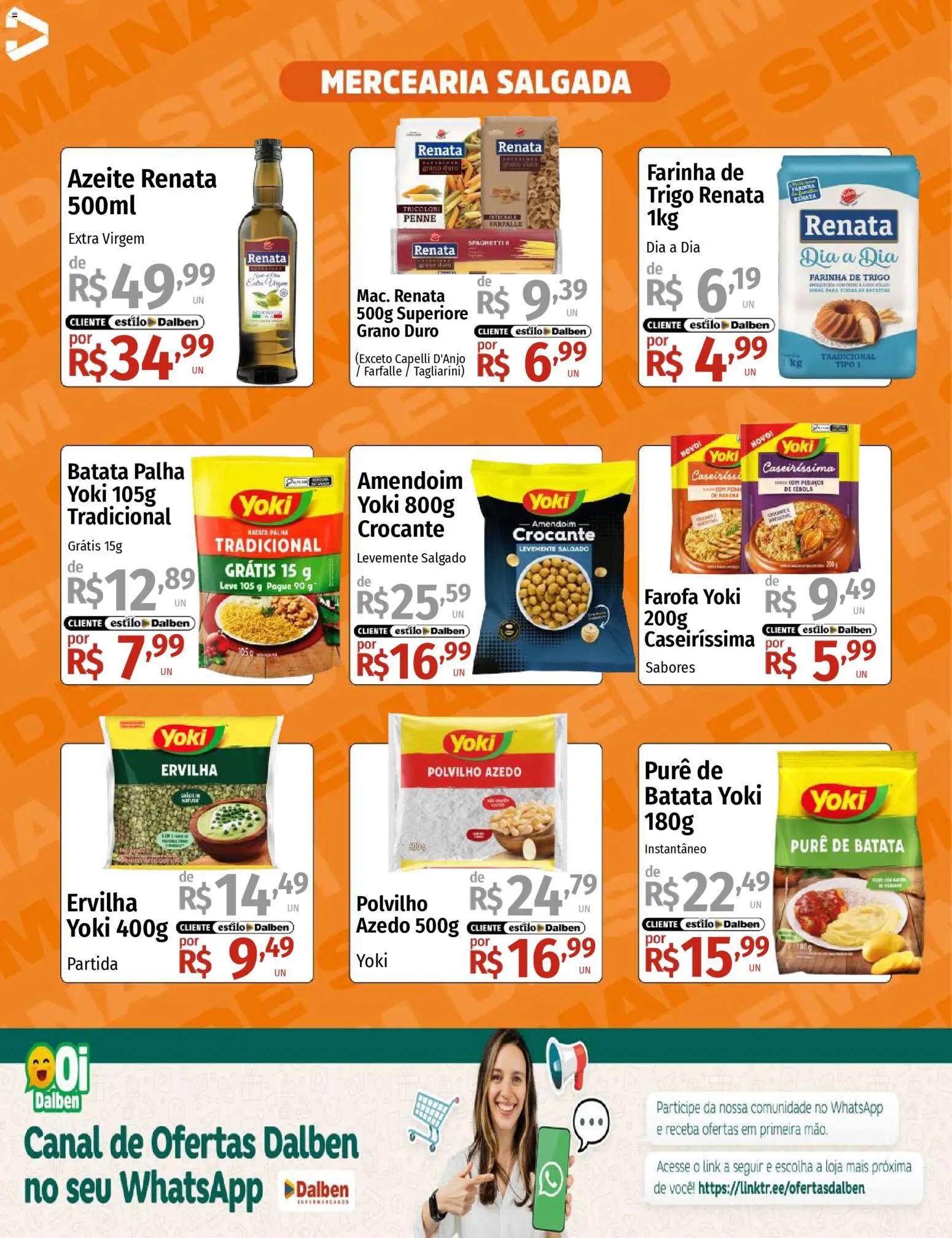 Supermercado Dalben Folheto - válido de 09.01.2026 | Página: 8 | Produtos: Amendoim, Polvilho, Batata, Azeite