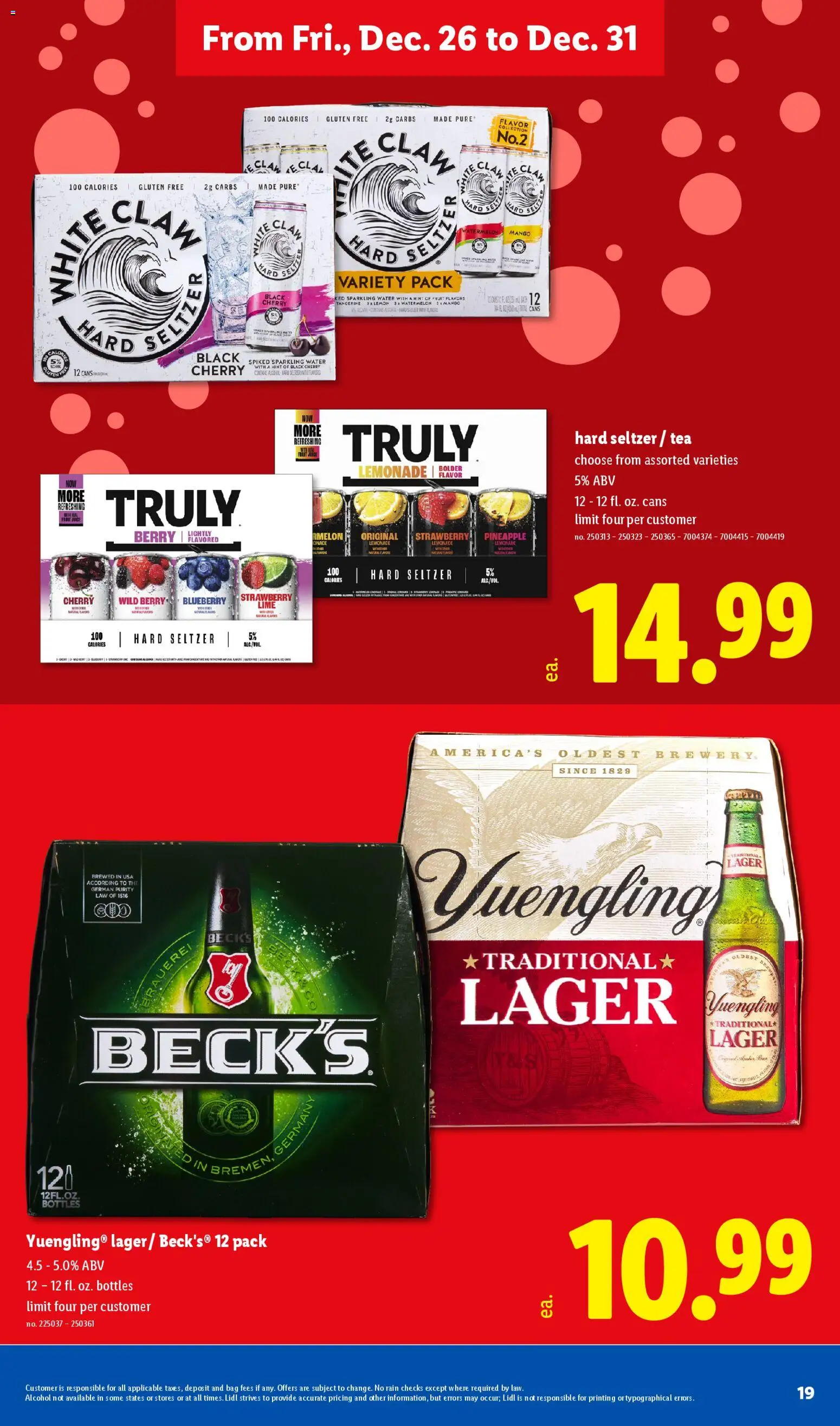 Lidl Weekly Ad - valid from 26.12.2025 | Page: 19 | Products: Juice, Tea, Water, Lime