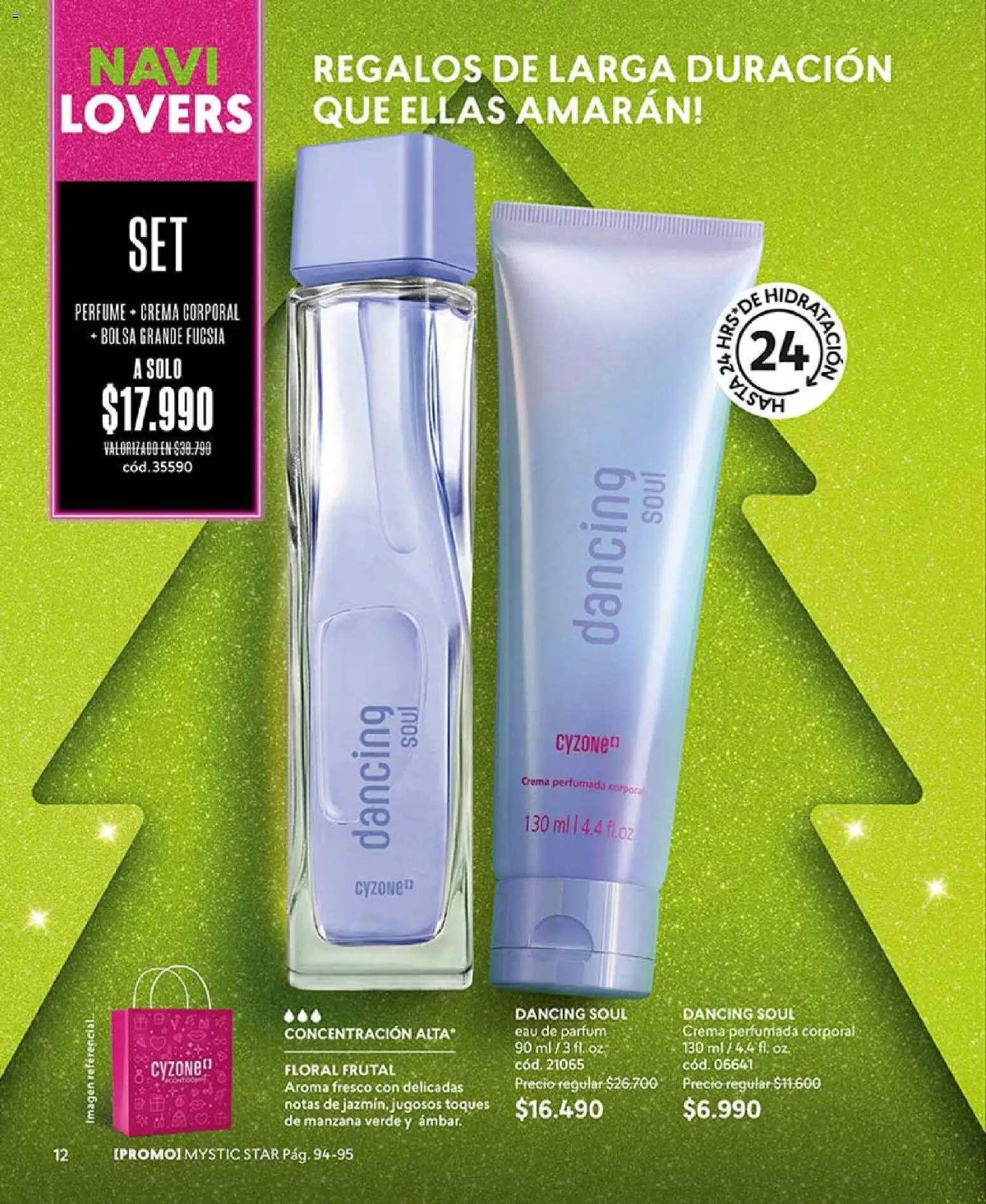 Catálogo CyZone Campaña 18 │ válido desde el 01.12.2025 | Página: 12 | Productos: Manzana, Bolsa, Perfume, Crema