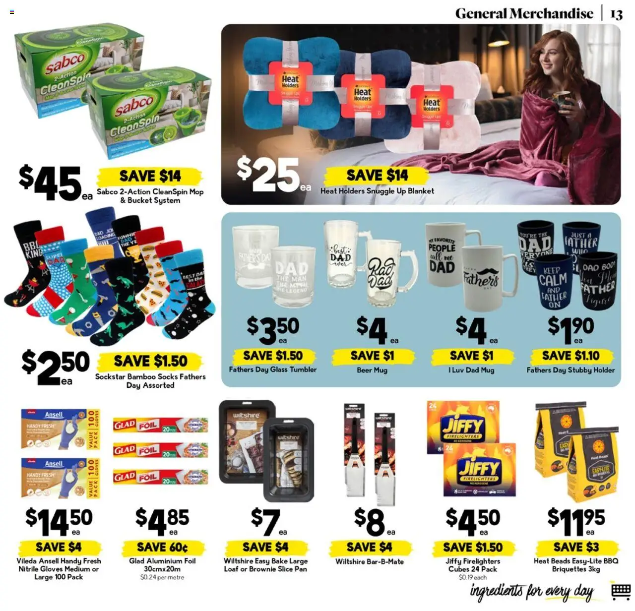 Drakes catalogue - valid from 13.08.2025 | Page: 13 | Products: Bucket, Mop, Meat, Gloves