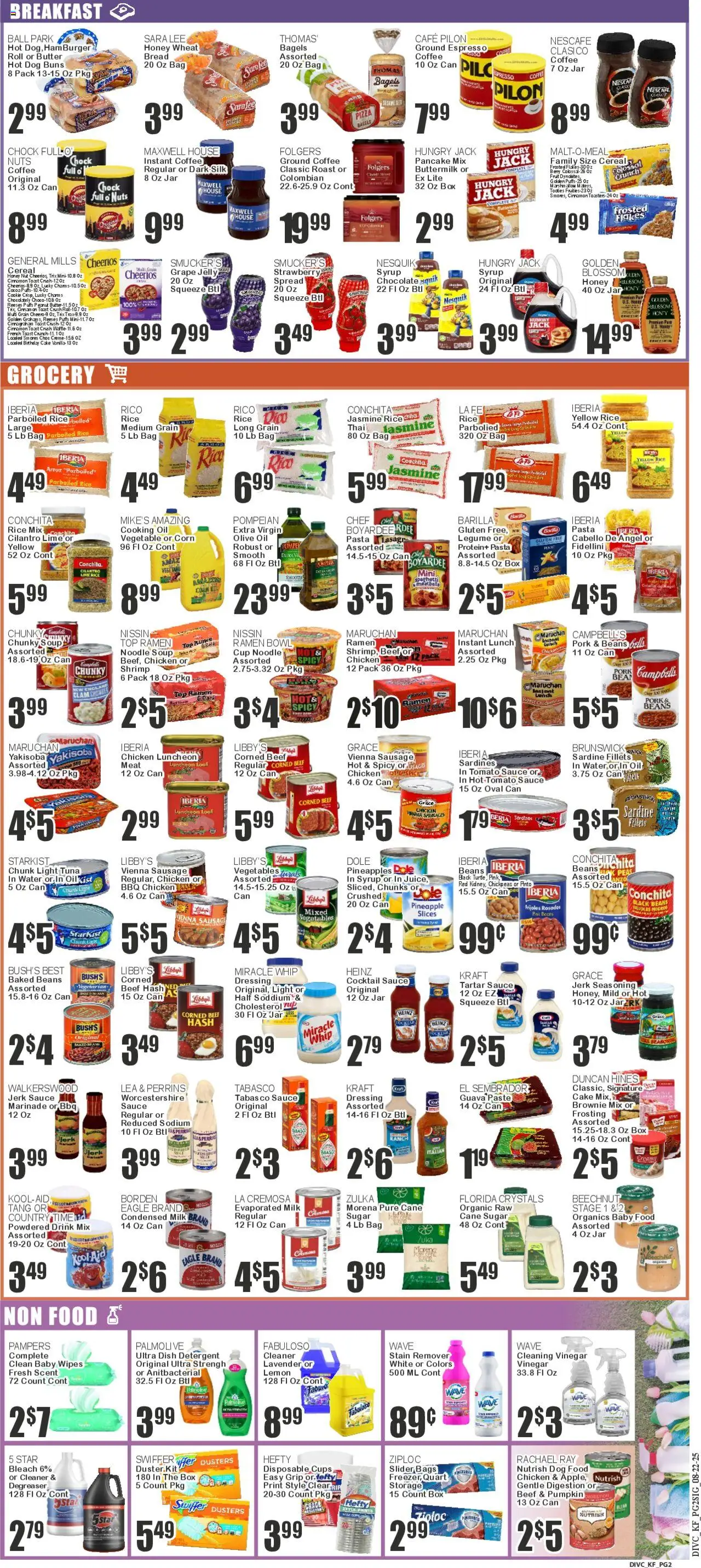 Key Food Weekly Ad - valid from 22.08.2025 | Page: 2 | Products: Corn, Pizza, Stain remover, Pumpkin