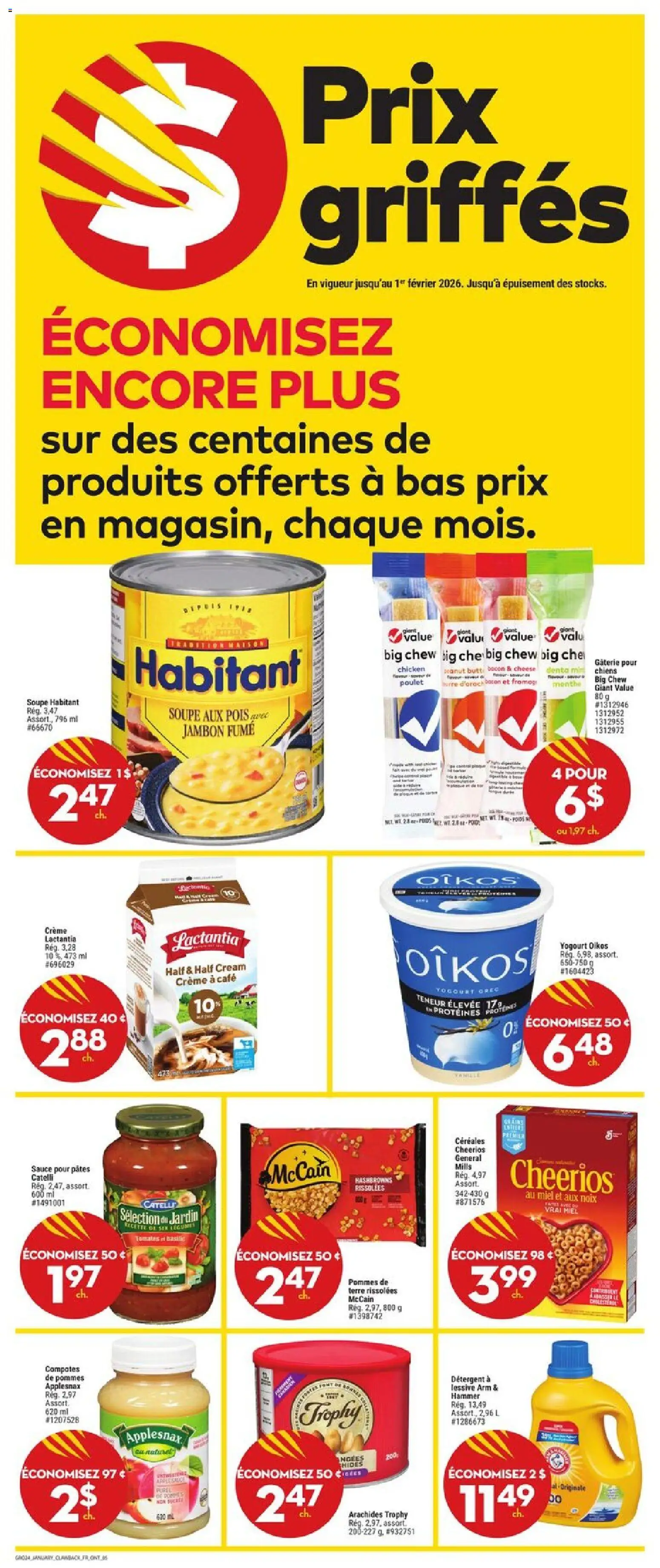 Giant Tiger flyer valid from 14.01.2026 | Page: 7 | Products: Pasta, Detergent, Cheese, Chicken