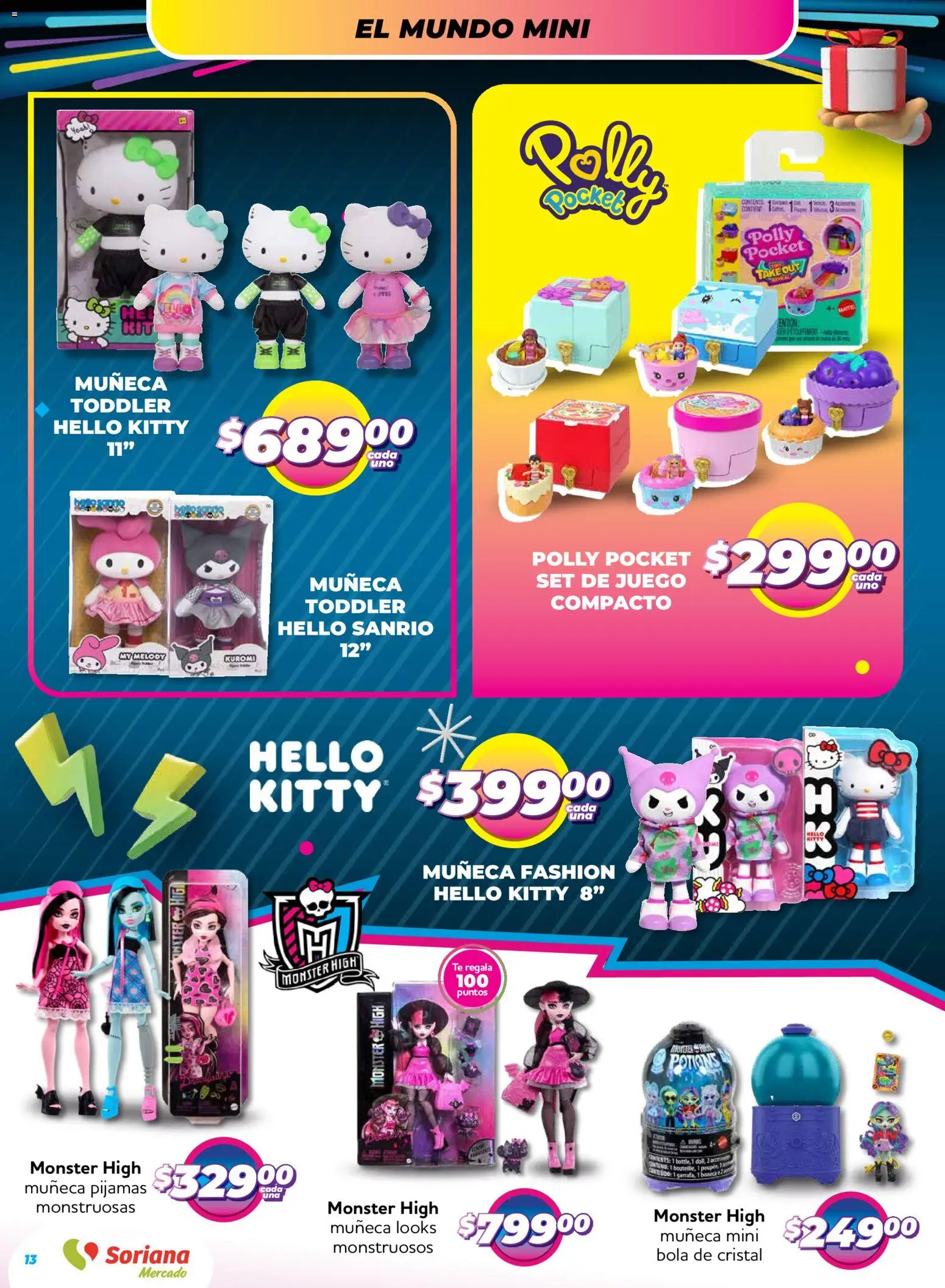Nuevas ofertas de Soriana válidas en toda la República Mexicana desde el 27.11.2025. ¡Encuentra las mejores ofertas en Soriana - Reino de los Juguetes Mercado Nacional! | Página: 13
