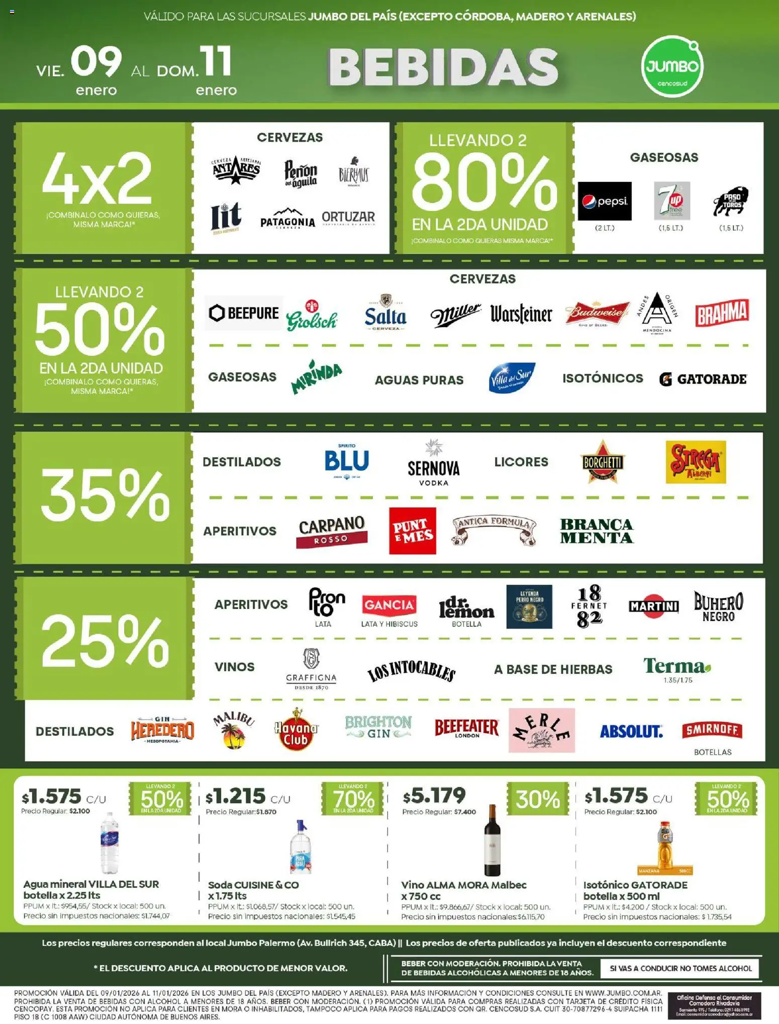 Jumbo - Ofertas | Comodoro │ válido desde el 09.01.2026 | Página: 5 | Productos: Soda, Manzana, Vino, Cerveza