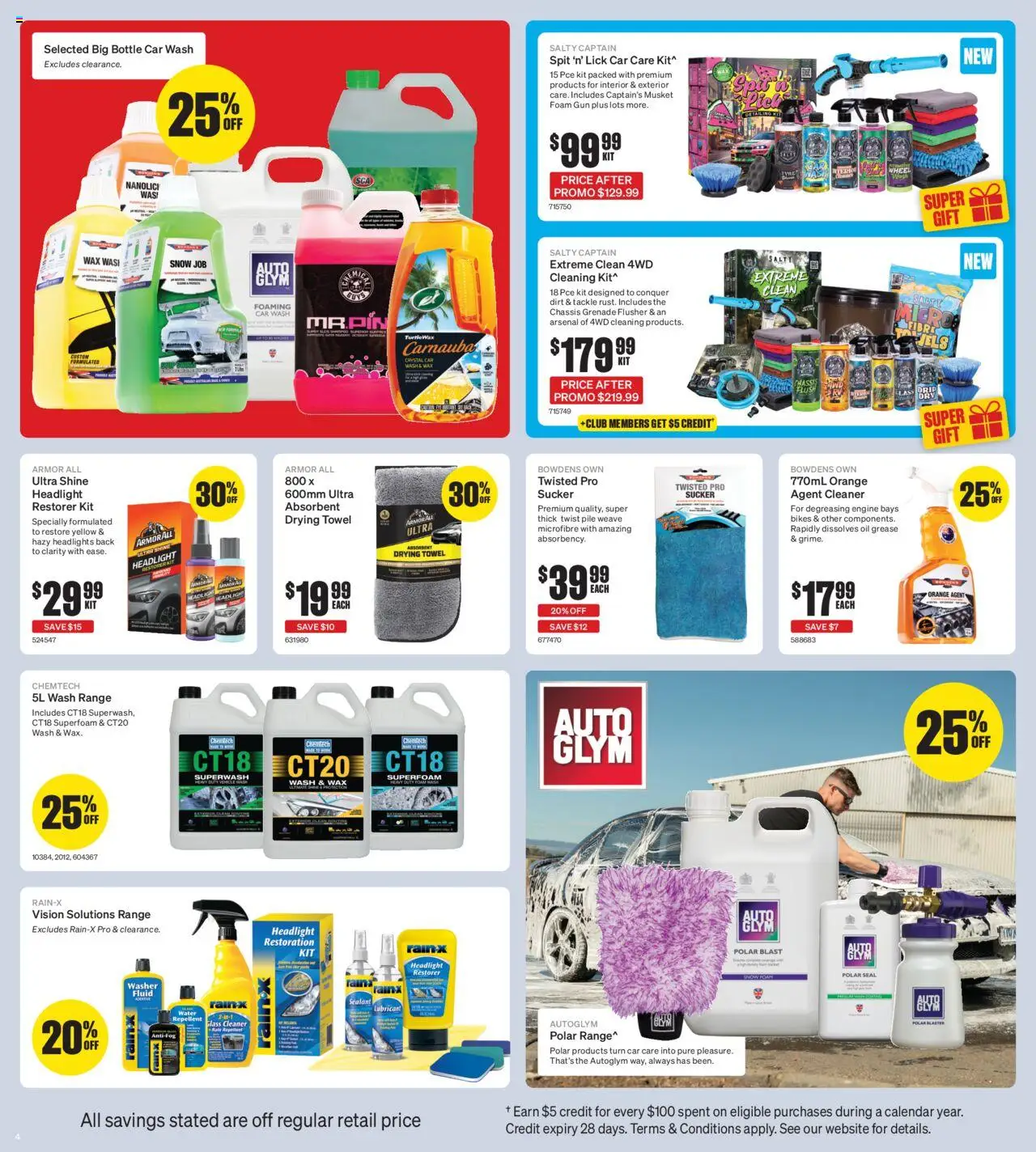 Supercheap Auto catalogue - valid from 13.08.2025 | Page: 4 | Products: Cleaner, Water, Lubricant, Washer