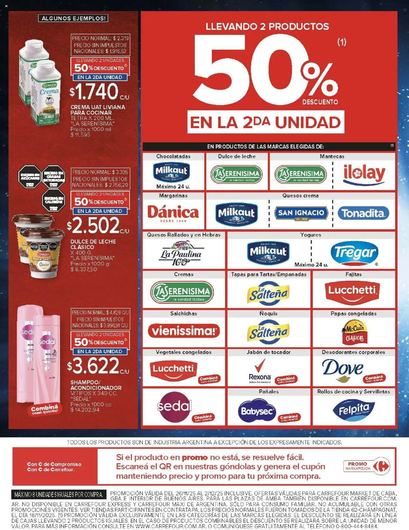 Carrefour Market catálogo │ válido desde el 26.11.2025 | Página: 7 | Productos: Servilletas, Sobre, Dulce de leche, Crema