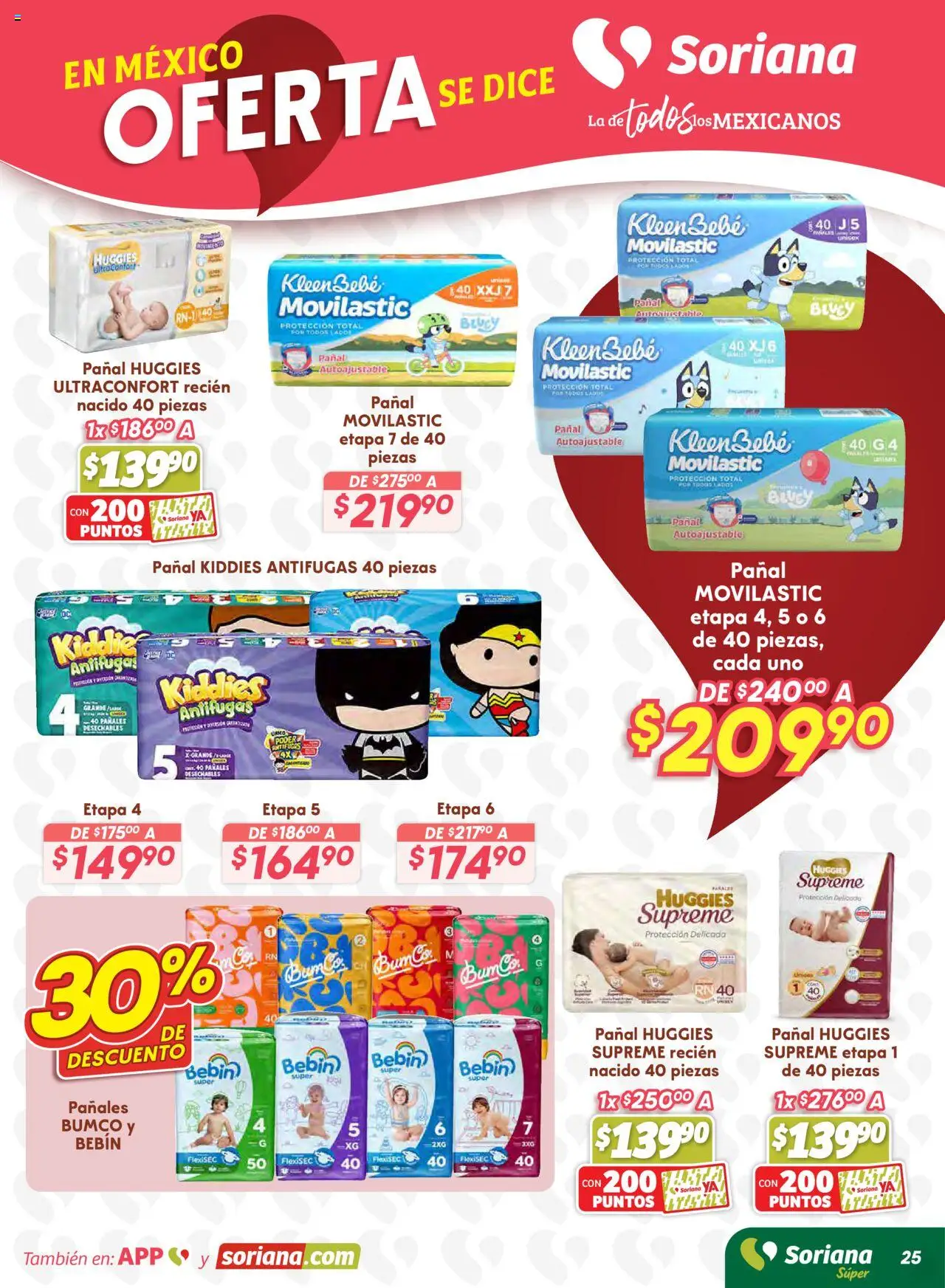 Nuevas ofertas de Soriana válidas en toda la República Mexicana desde el 16.10.2025. ¡Encuentra las mejores ofertas en Soriana - Preciazazaso Súper: Valle de México! | Página: 32 | Productos: Pañales