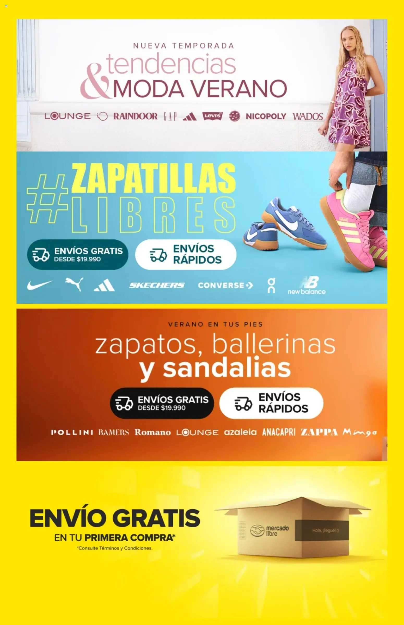 Mercado Libre ofertas  │ válido desde el 13.11.2025 | Página: 1 | Productos: Sandalias, Zapatillas