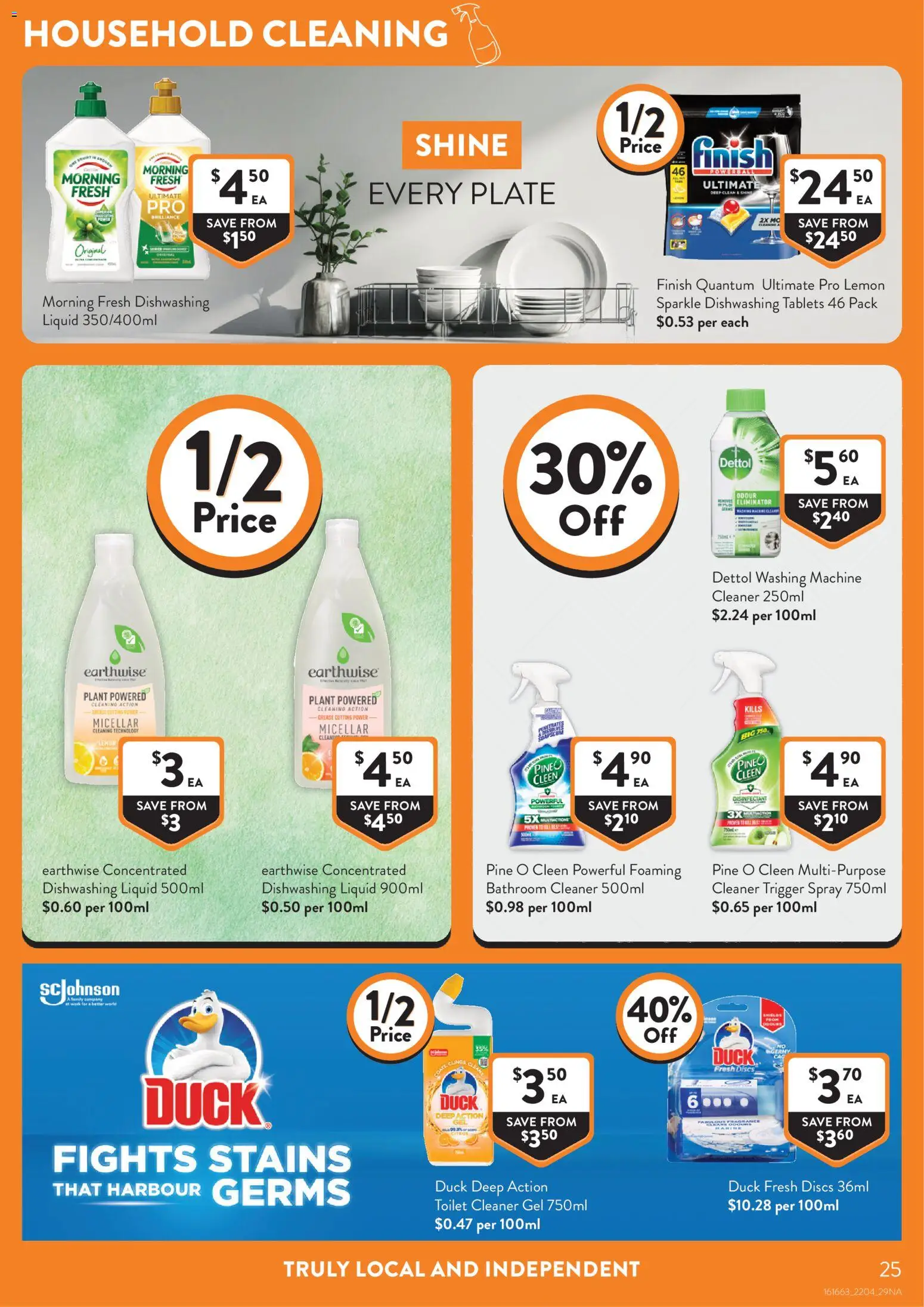 Foodworks catalogue - valid from 22.04.2026 | Page: 25 | Products: Cleaner, Lemon, Washing machine, Tablets