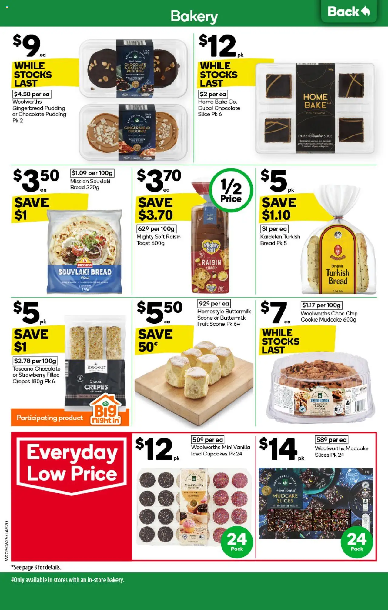 Woolworths catalogue - valid from 25.06.2025 | Page: 20 | Products: Bread, Chocolate, Pudding, Bakery