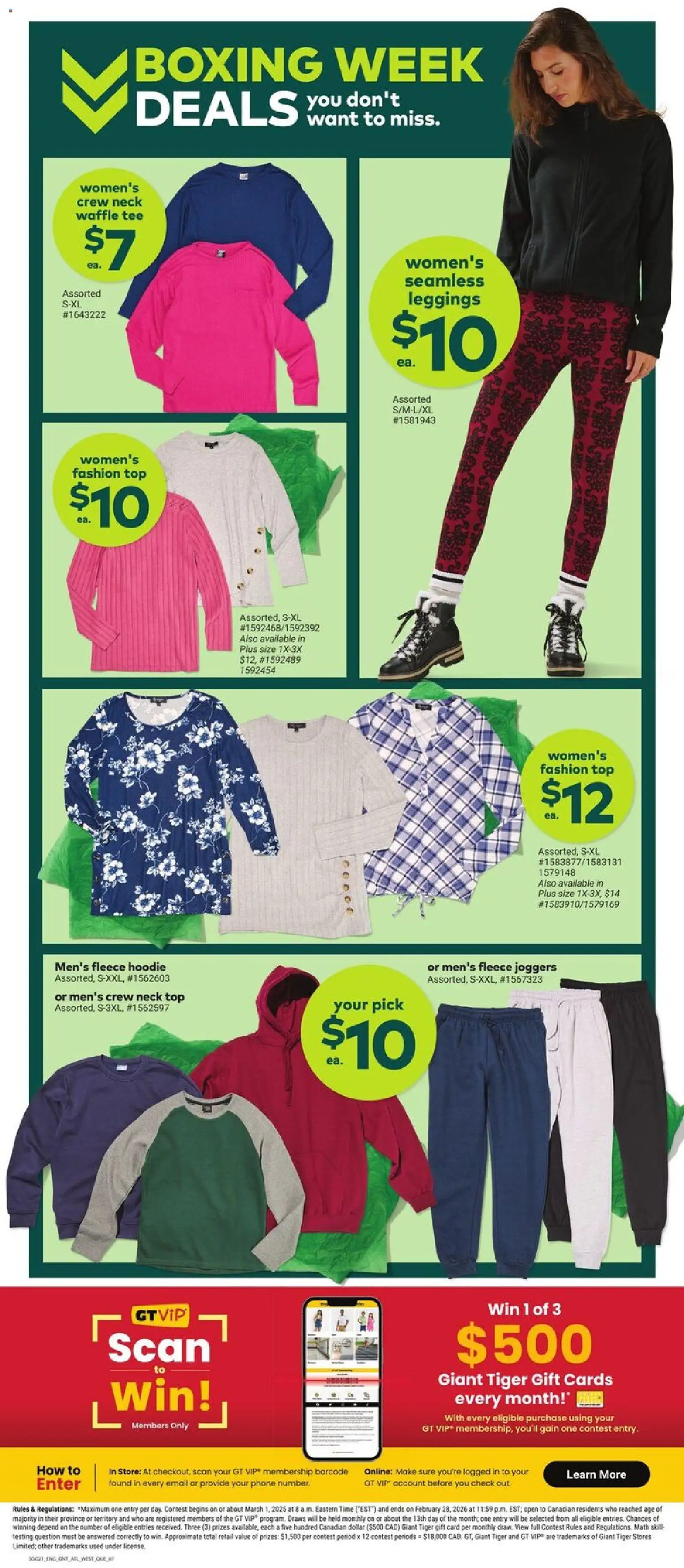 Giant Tiger flyer valid from 25.12.2025 | Page: 8 | Products: Phone, Hoodie, Leggings