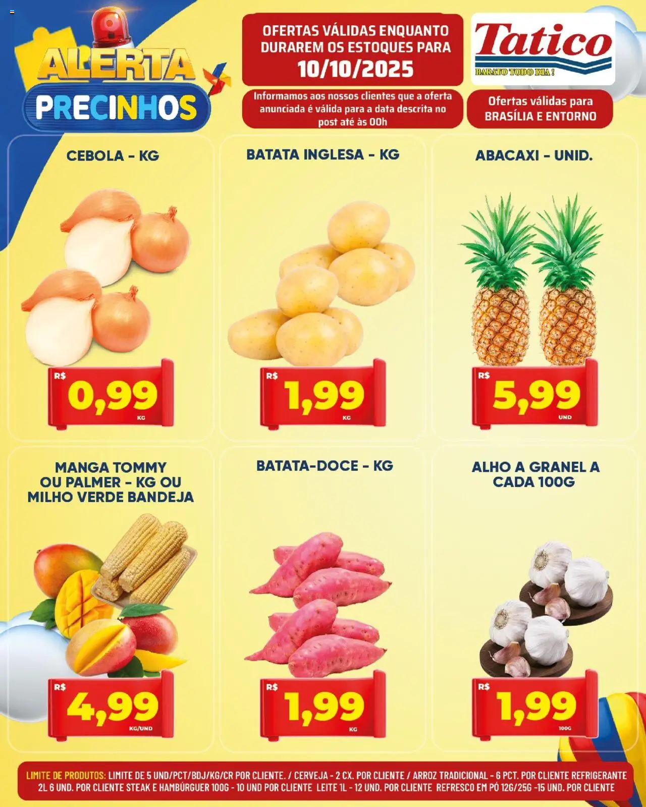 Tatico Folheto - válido de 10.10.2025 | Página: 13 | Produtos: Milho verde, Cerveja, Abacaxi, Bandeja