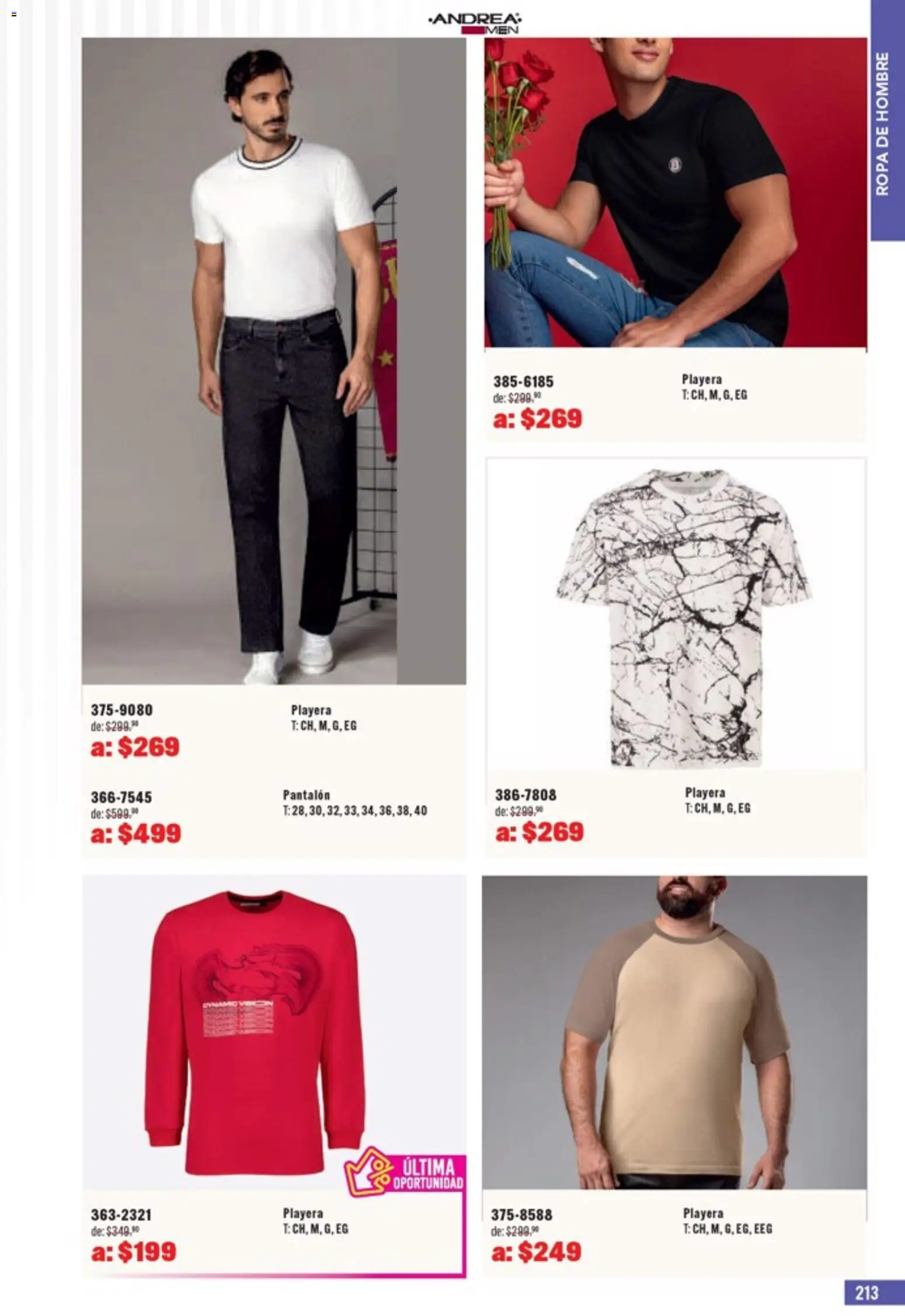 Nuevas ofertas de Andrea válidas en toda la República Mexicana desde el 05.04.2026. ¡Encuentra las mejores ofertas en Andrea catálogo Outlet! | Página: 213 | Productos: Ropa, Playera