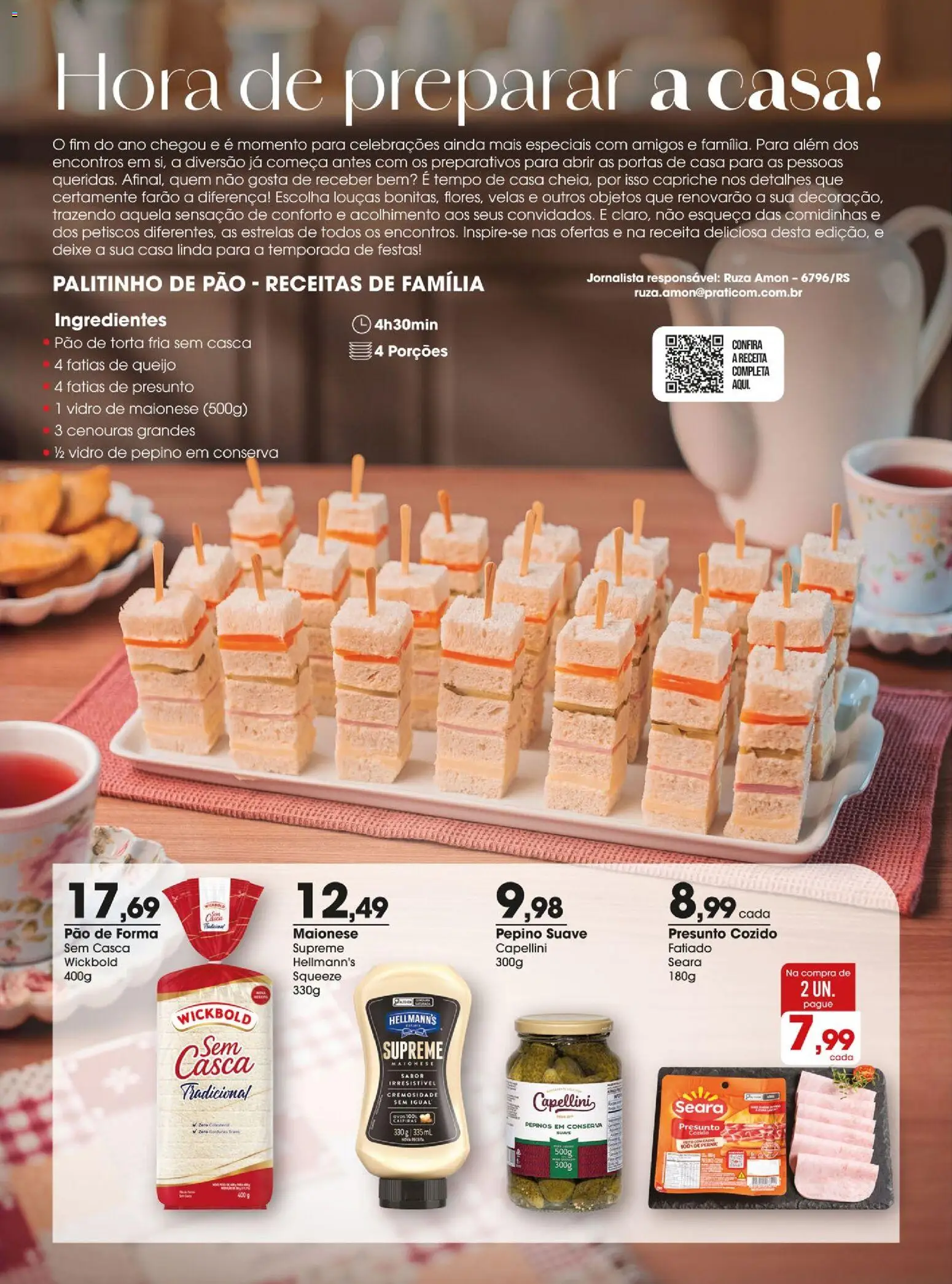 Zaffari Folheto - válido de 04.11.2025 | Página: 2 | Produtos: Queijo, Presunto, Pão de forma, Pepinos