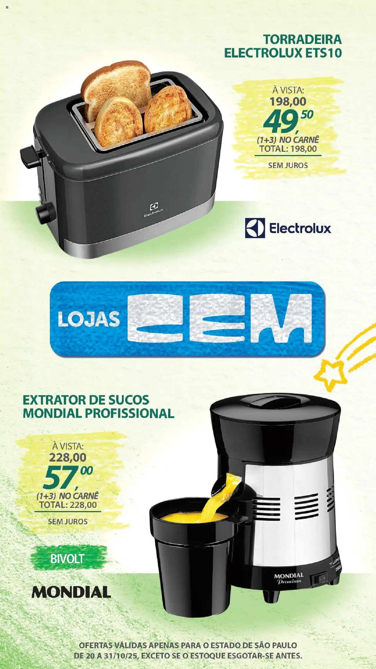Lojas Cem Folheto - válido de 20.10.2025 | Página: 84 | Produtos: Torradeira, Carne