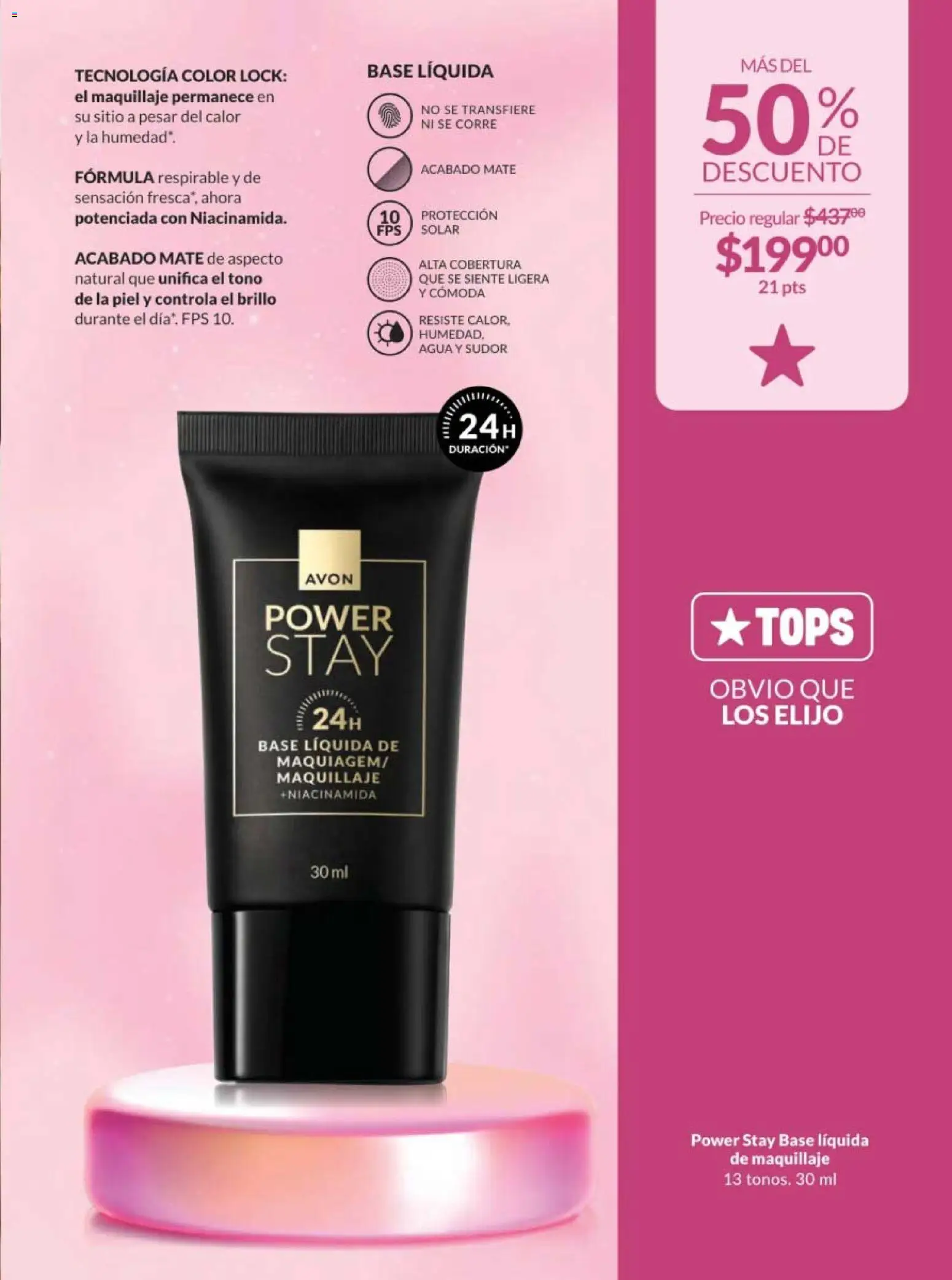 Nuevas ofertas de AVON válidas en toda la República Mexicana desde el 30.01.2026. ¡Encuentra las mejores ofertas en AVON campaña 3 2026! | Página: 203 | Productos: Agua, Brillo, Mate, Maquillaje