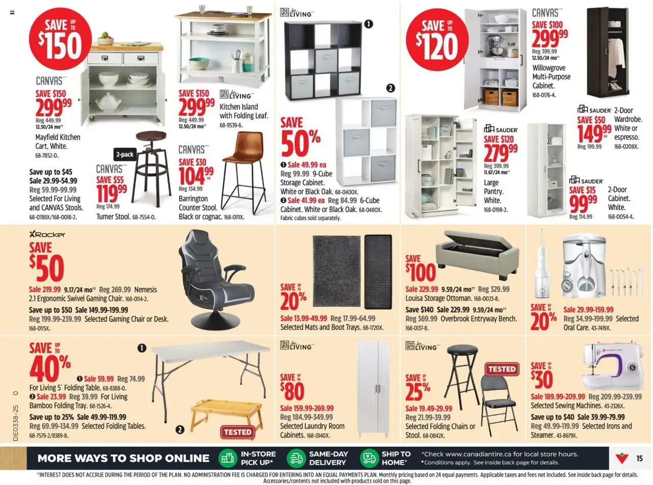 Canadian Tire flyer valid from 12.09.2025 | Page: 23 | Products: Chair