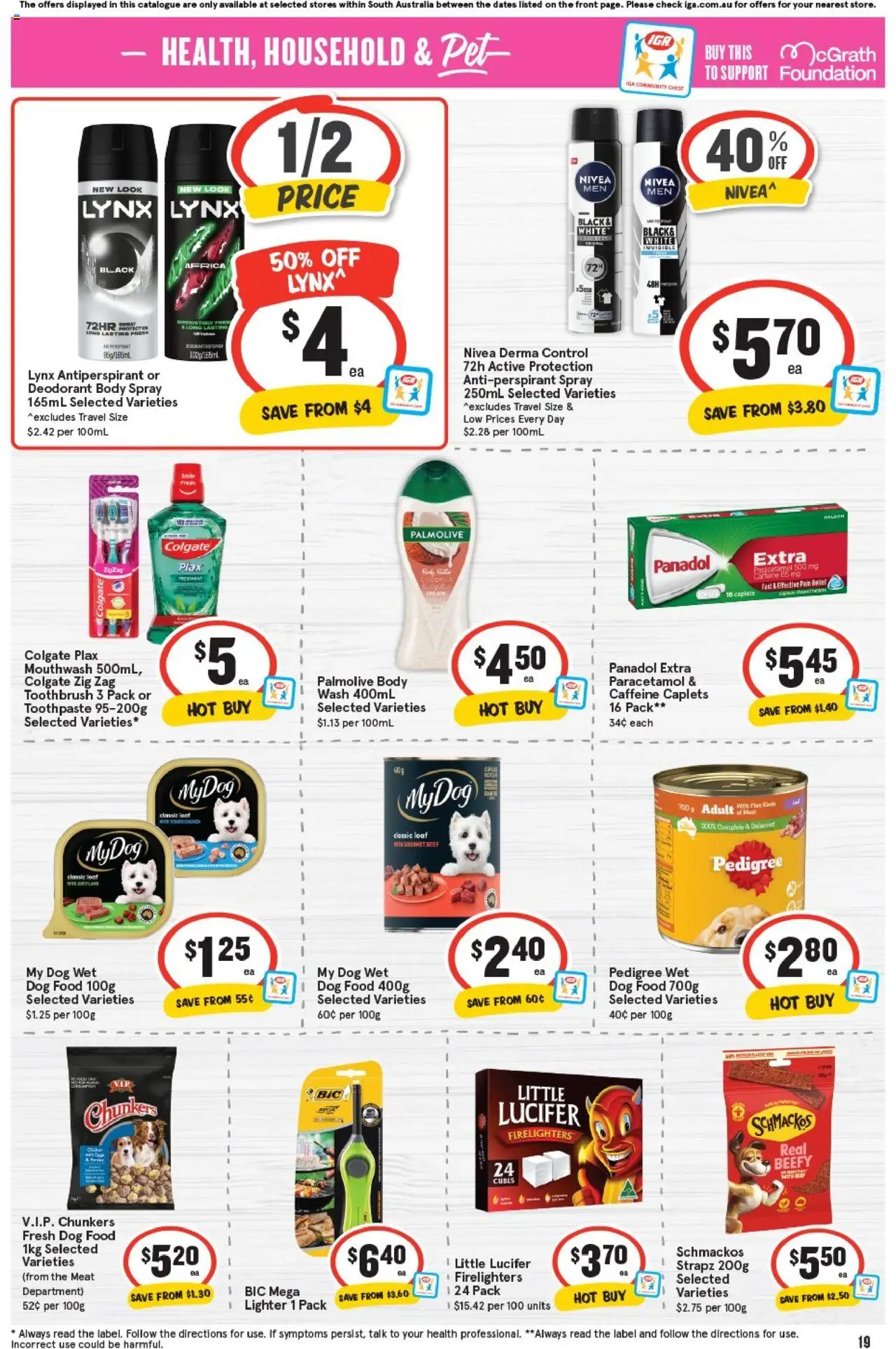 IGA catalogue - valid from 17.09.2025 | Page: 15 | Products: Antiperspirant, Dog food, Toothbrush, Pain relief