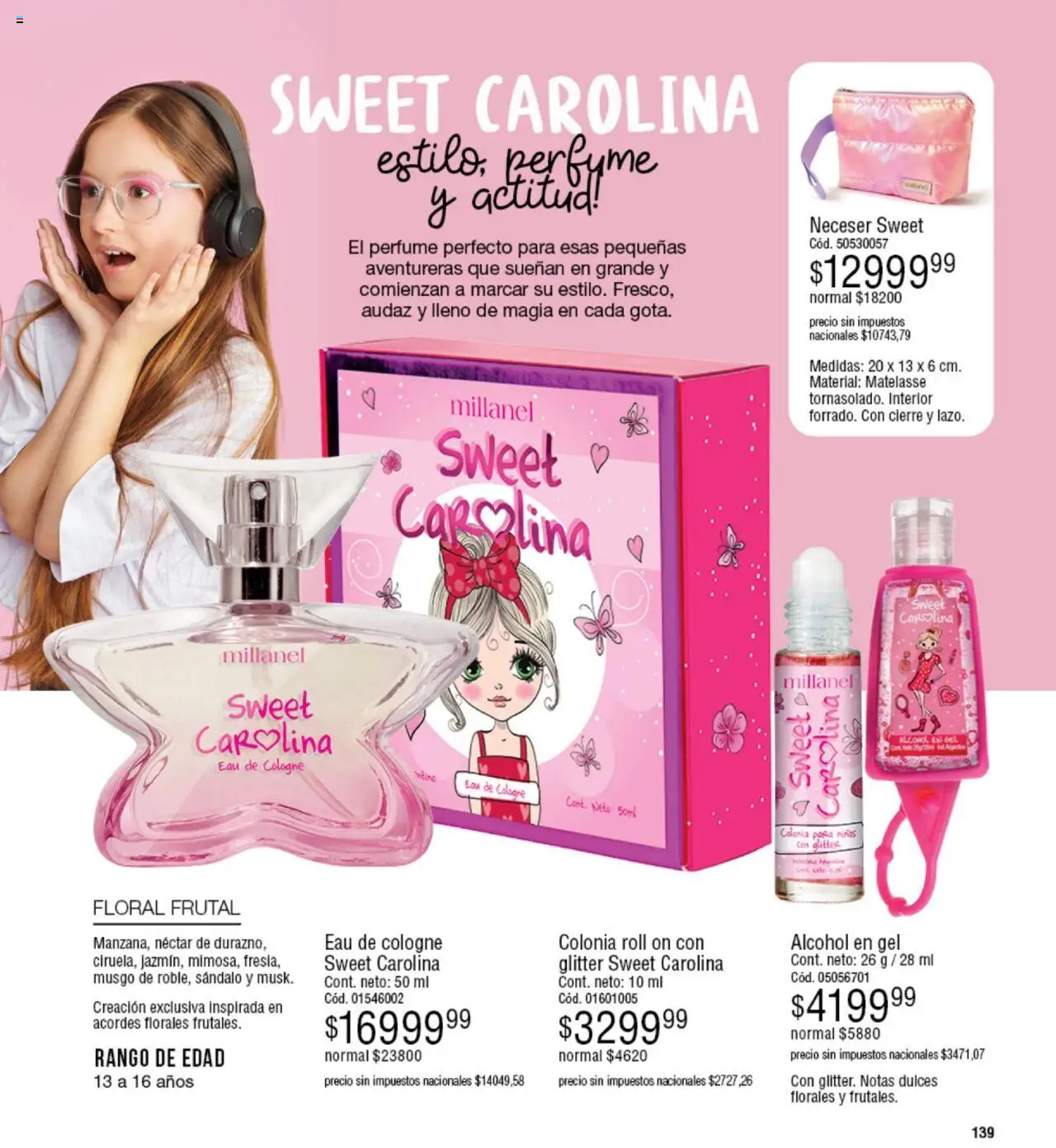 Millanel - Catálogo │ válido desde el 20.10.2025 | Página: 139 | Productos: Alcohol en gel, Perfume, Neceser, Glitter